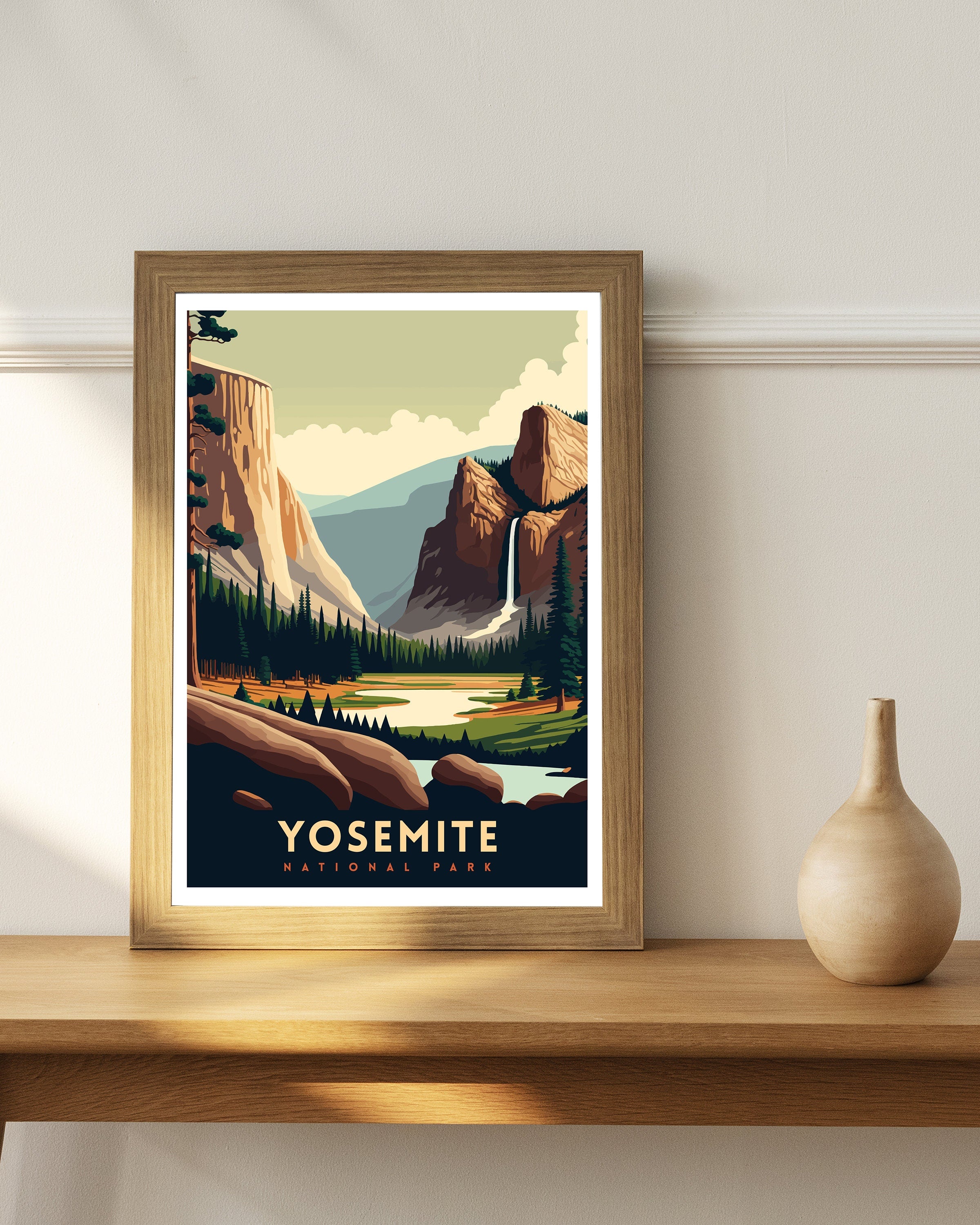 Yosemite National Park Art Print | Adventure Travel Poster