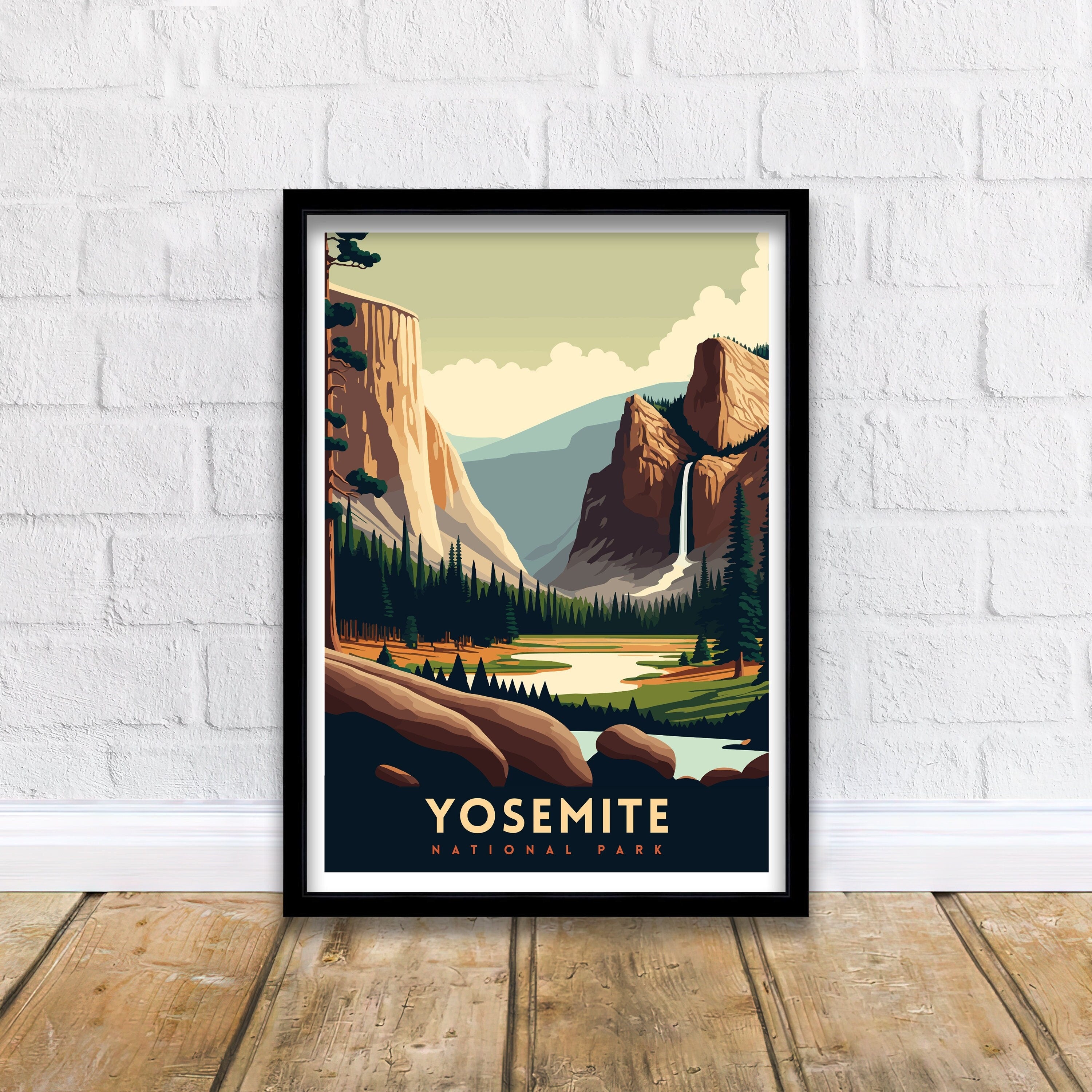 Yosemite National Park Art Print | Adventure Travel Poster