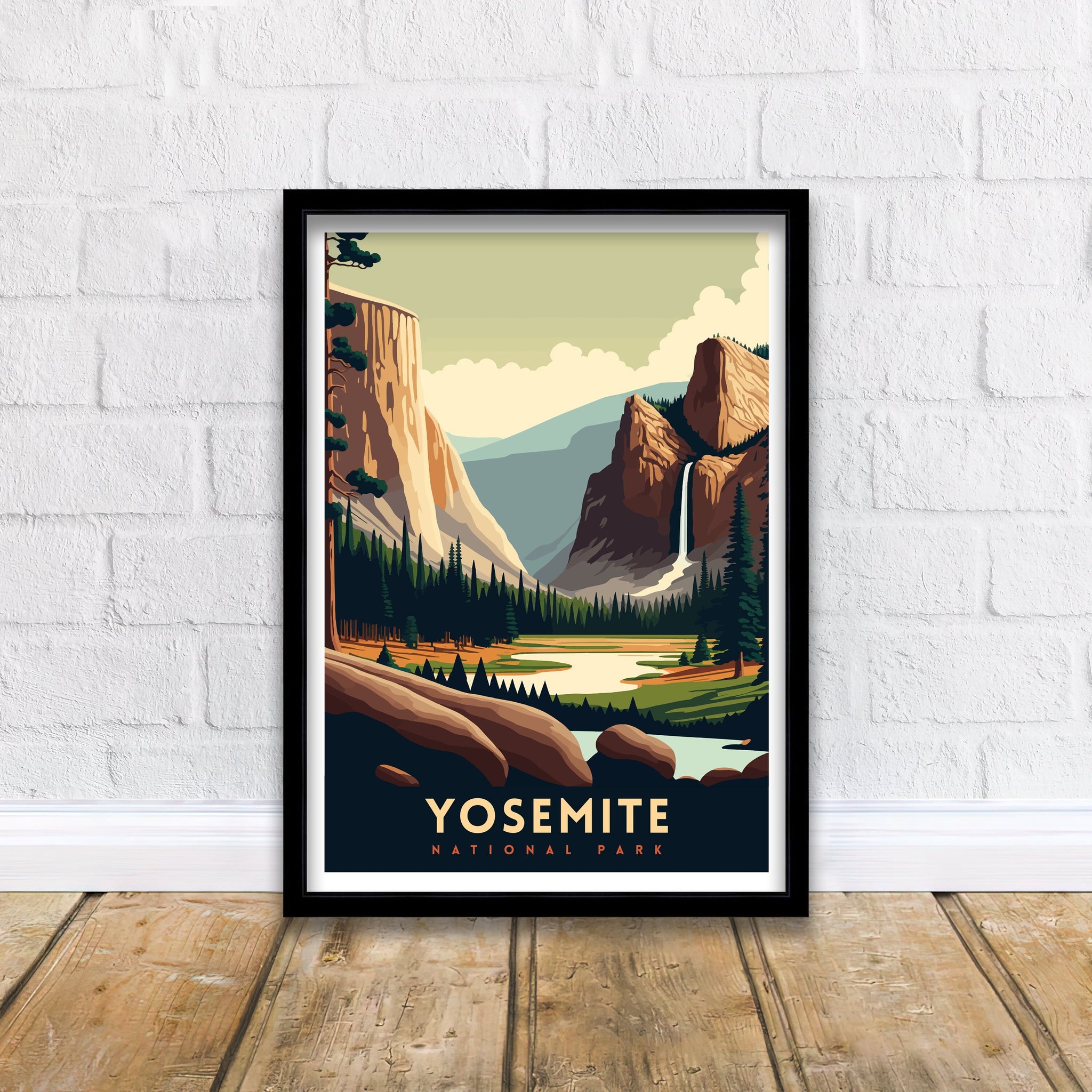 Yosemite National Park Art Print | Adventure Travel Poster
