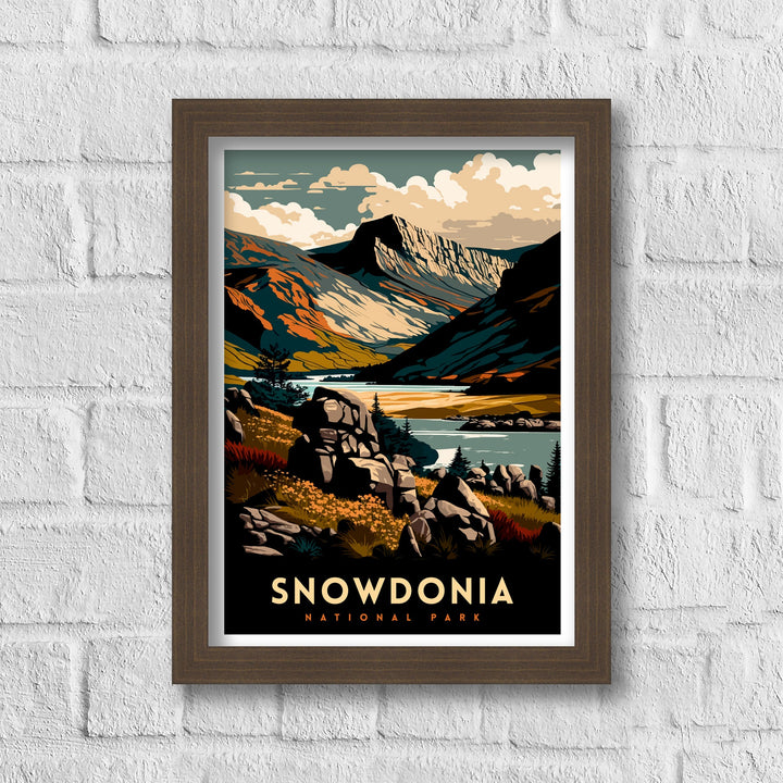 Snowdonia Travel Poster