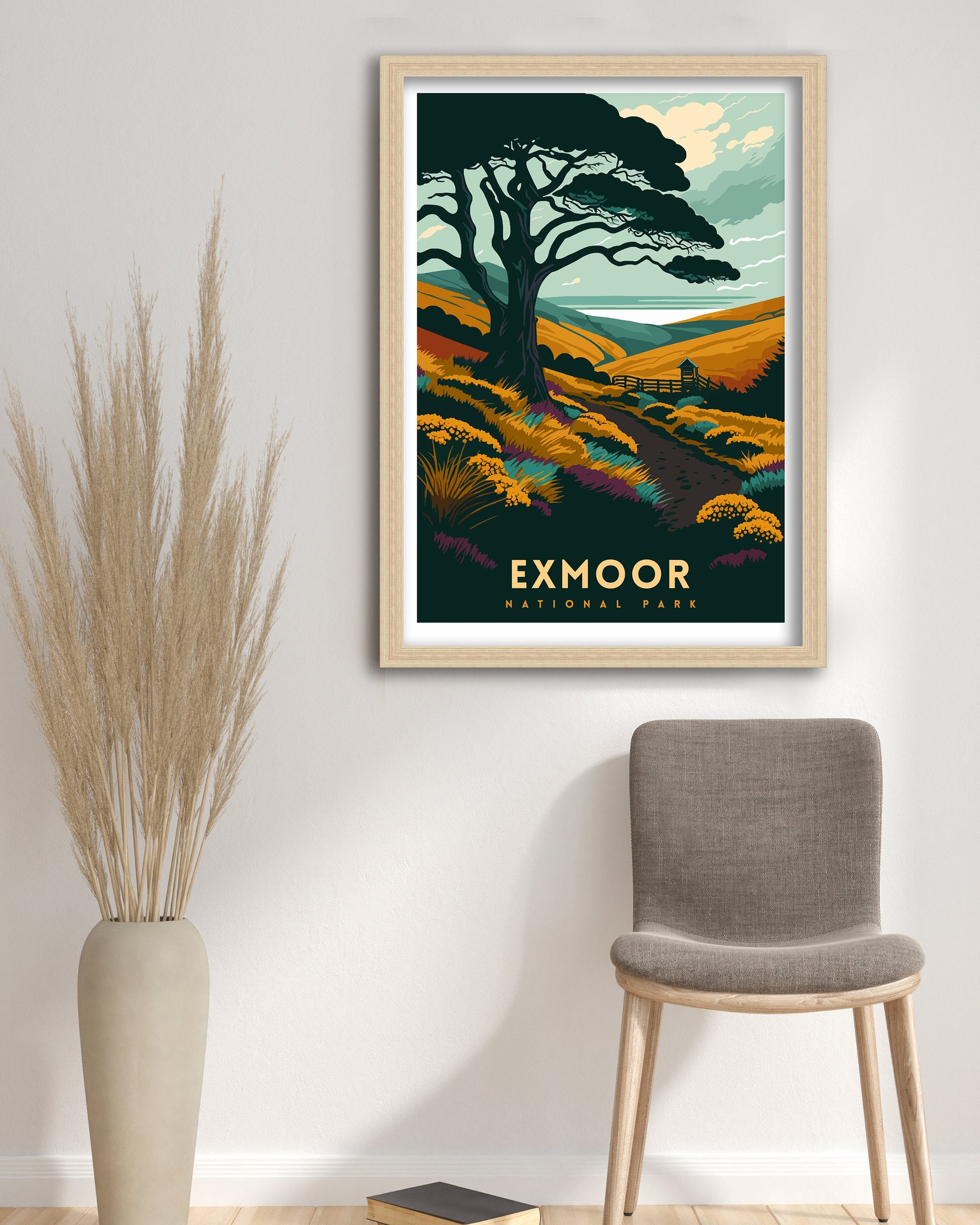 Exmoor National Park Art Print | UK Travel Poster