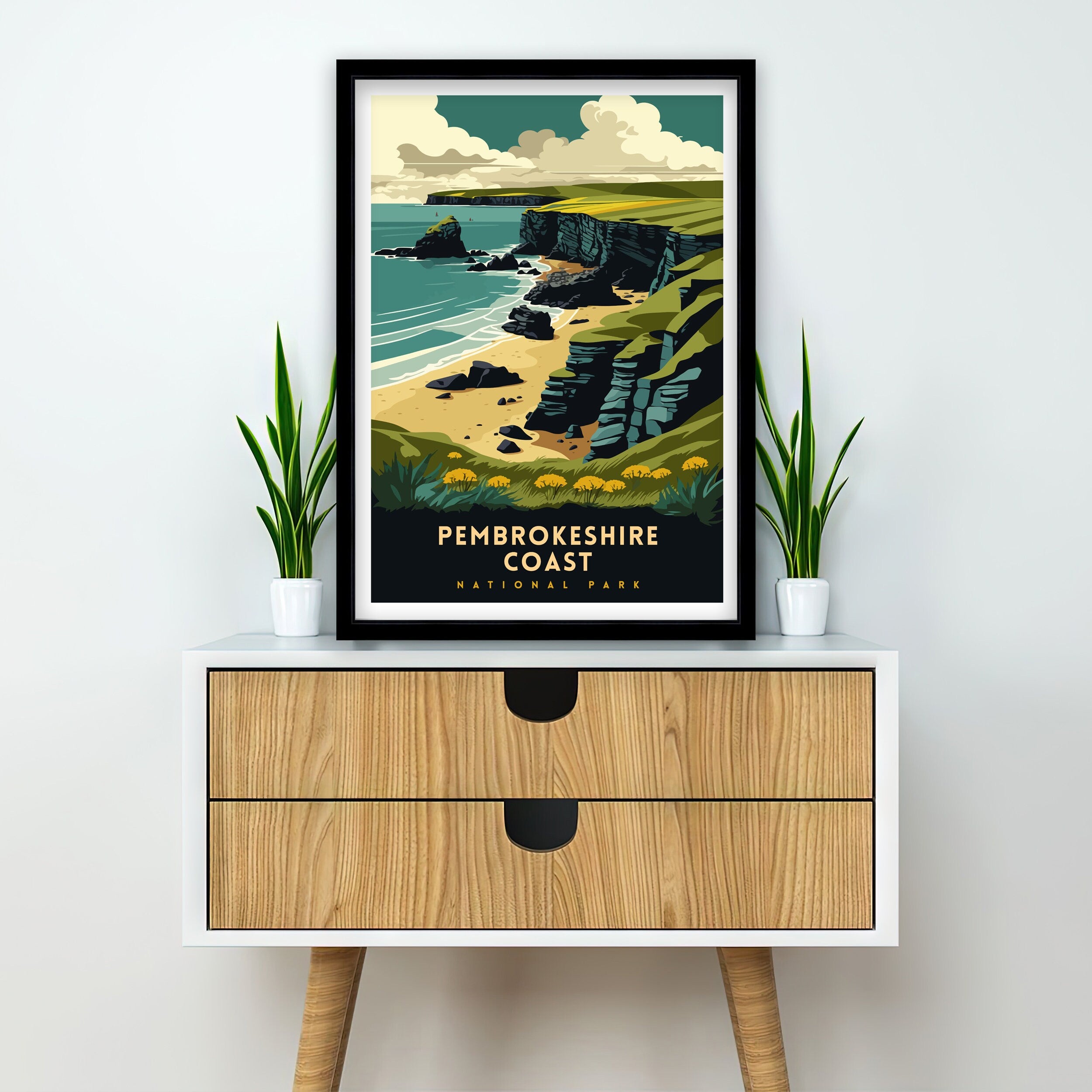 Pembrokeshire Coast Travel Print | Wales National Park