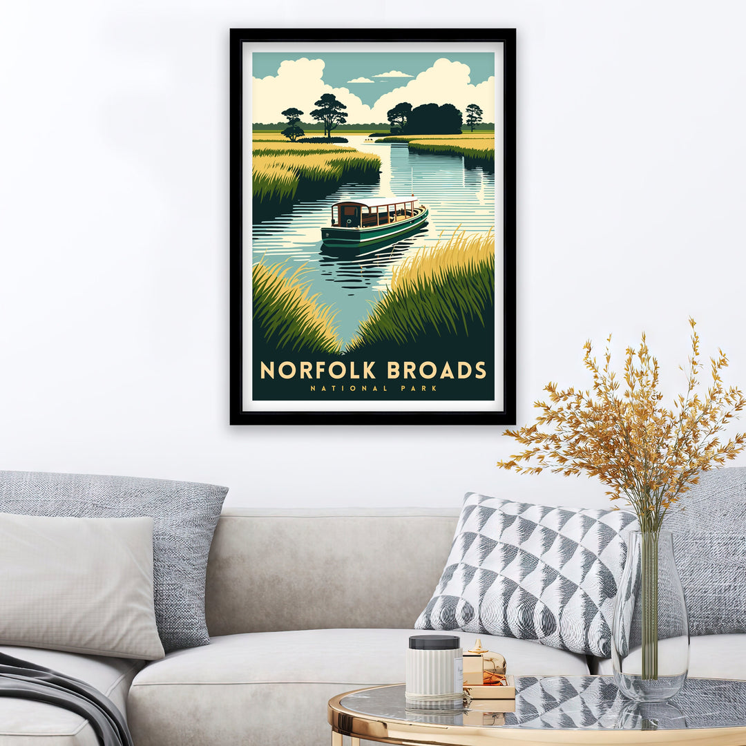 Norfolk Broads Travel Poster