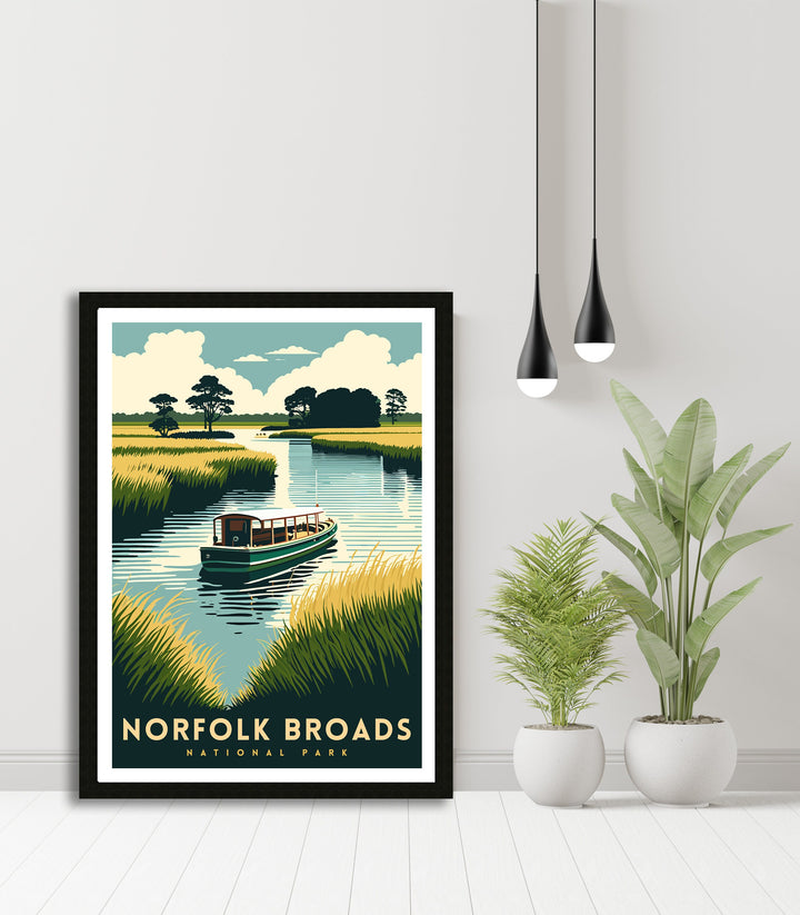 Norfolk Broads Travel Poster