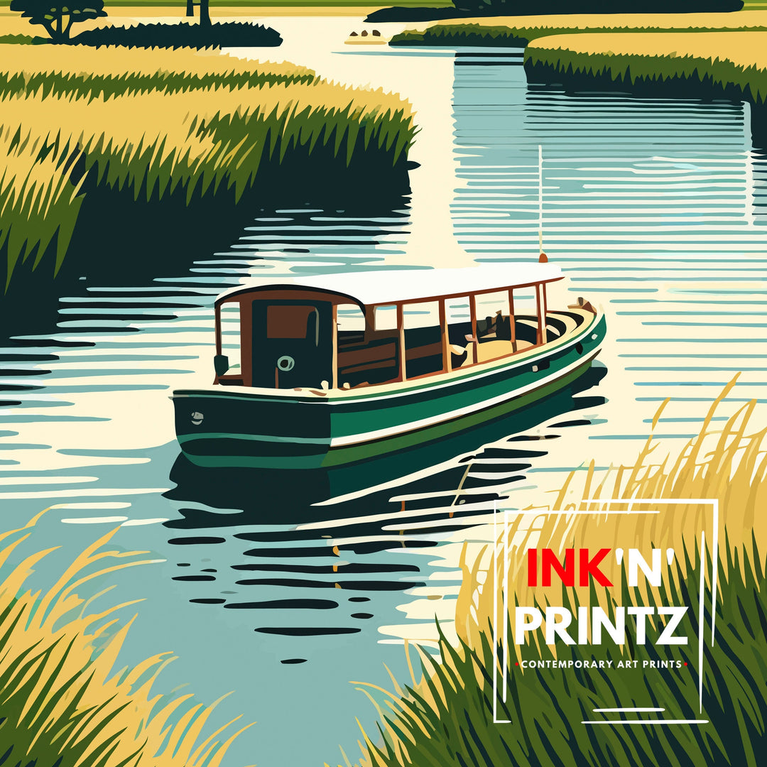 Norfolk Broads Travel Poster