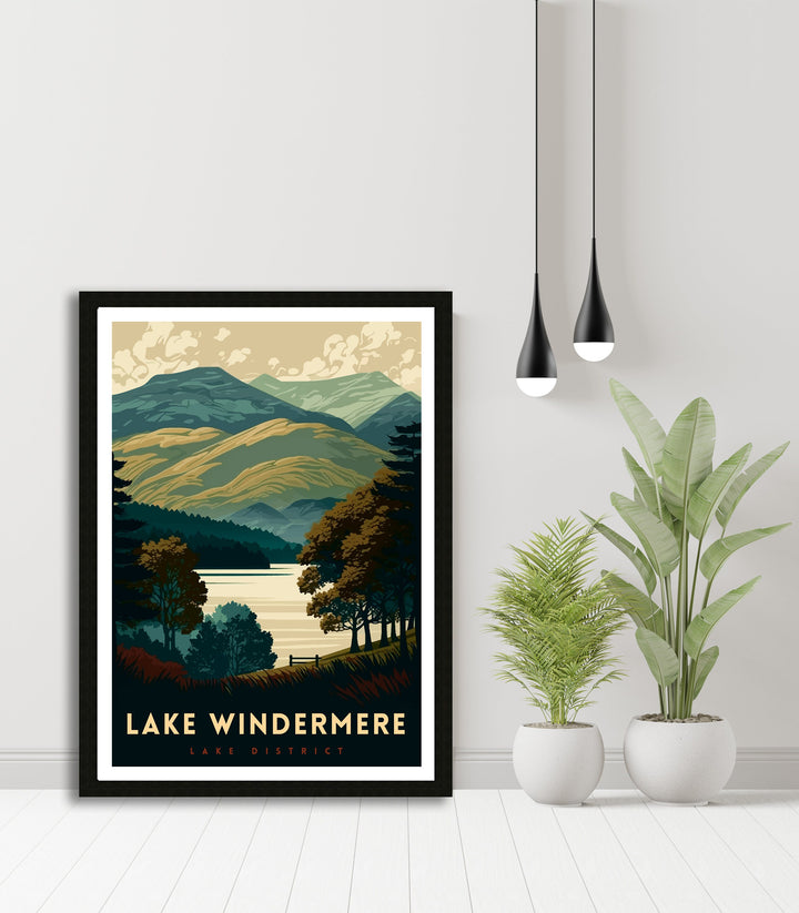 Lake Windermere Travel Poster