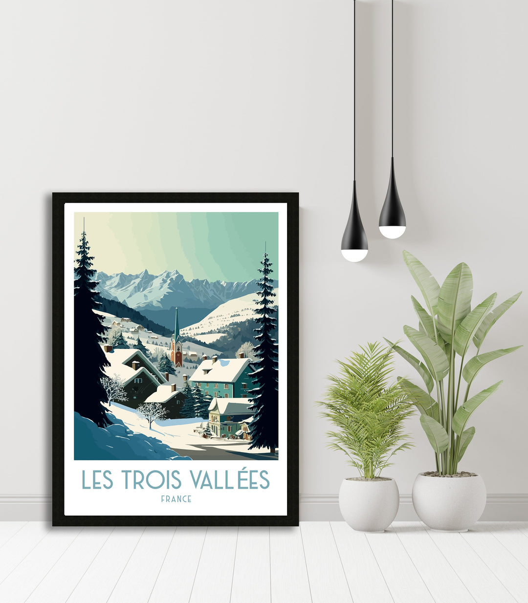 Les Trois Vallées Ski Poster