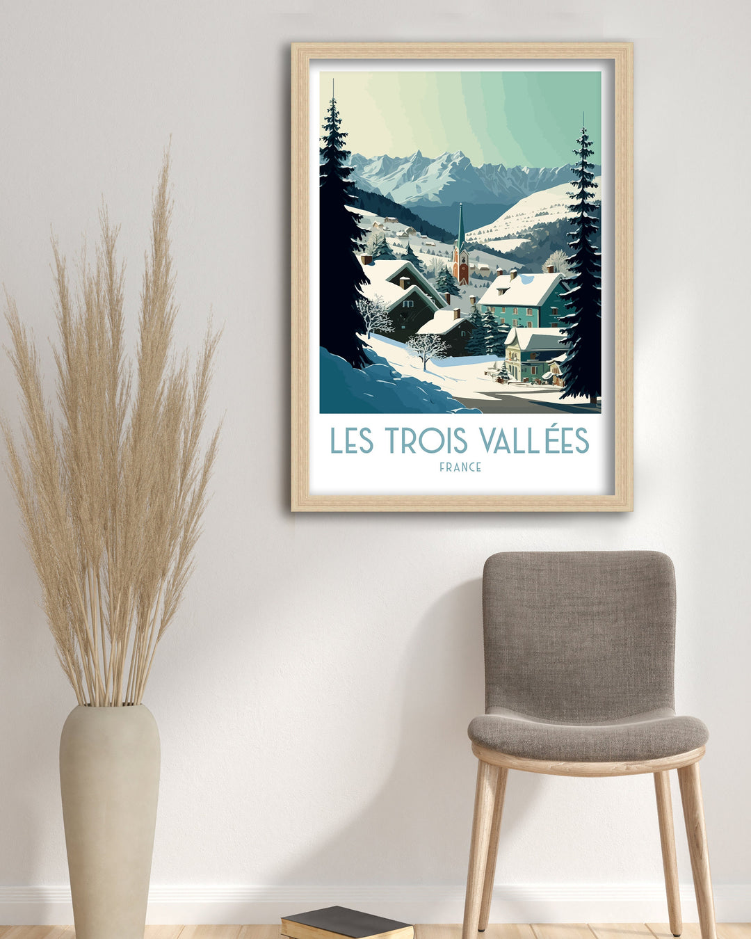 Les Trois Vallées Ski Poster