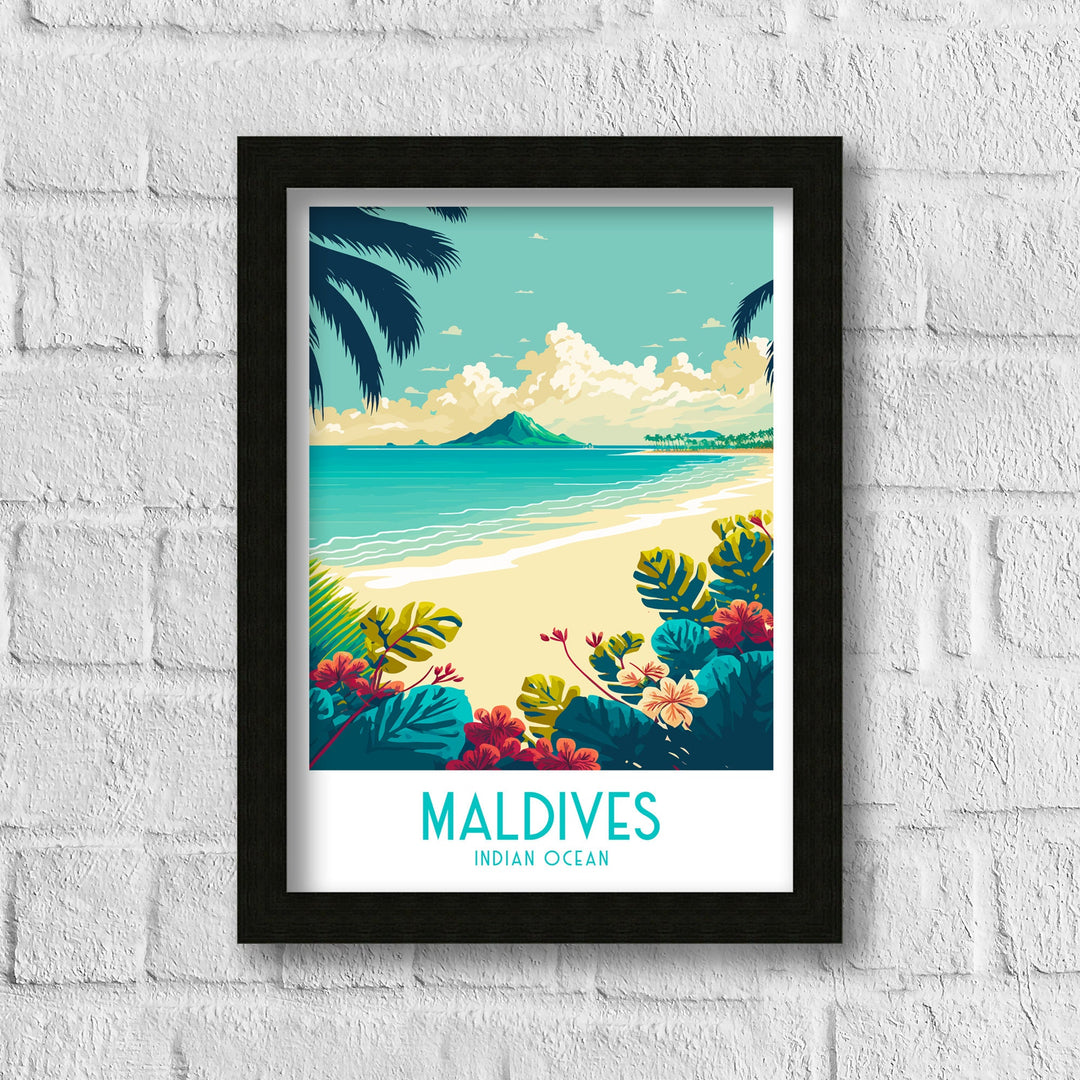 Maldives Travel Poster