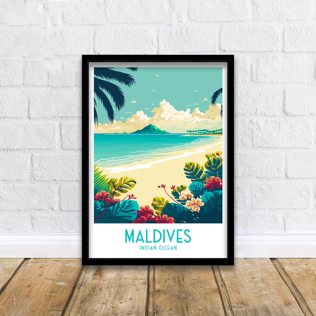 Maldives Travel Poster