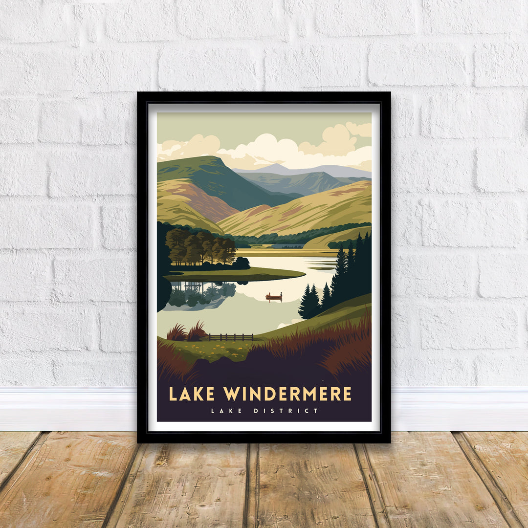 Lake Windermere Travel Poster