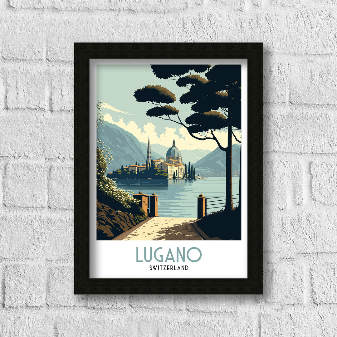 Lugano Travel Poster