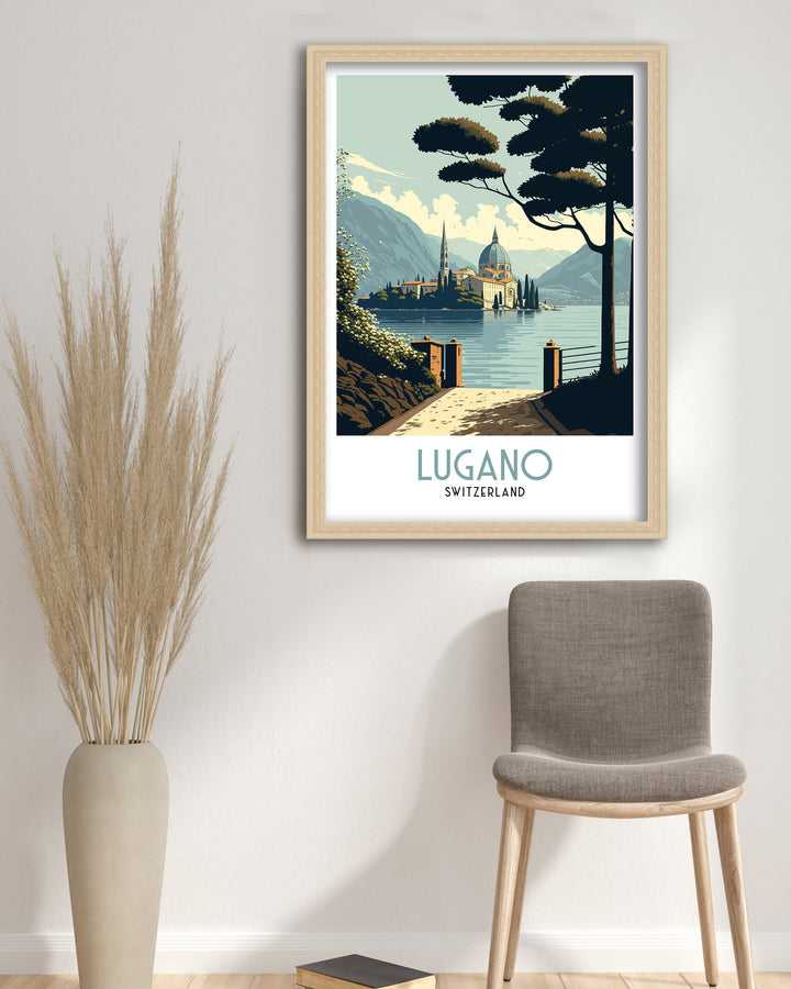 Lugano Travel Poster