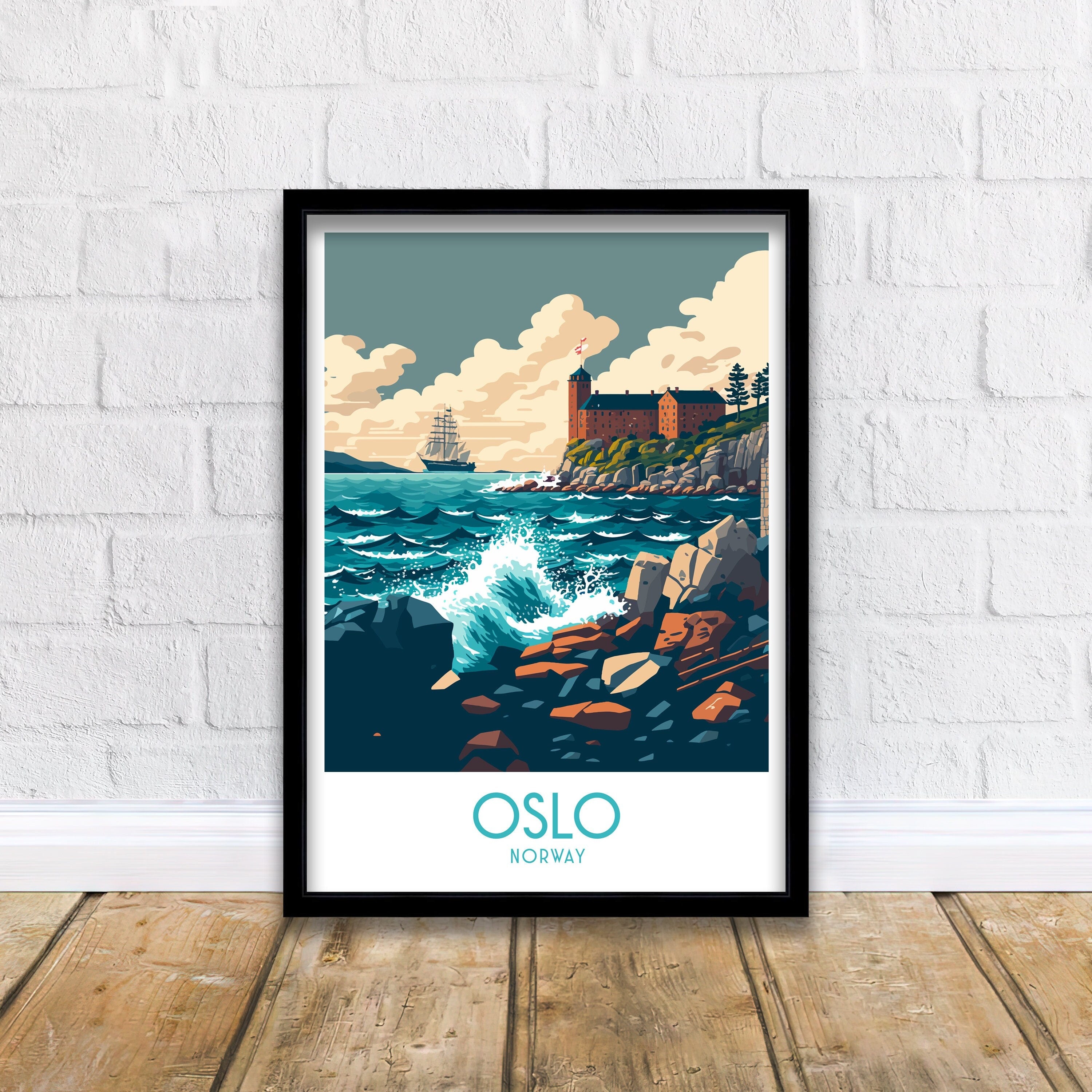 Oslo Norway Travel Poster | Nordic City Wall Art