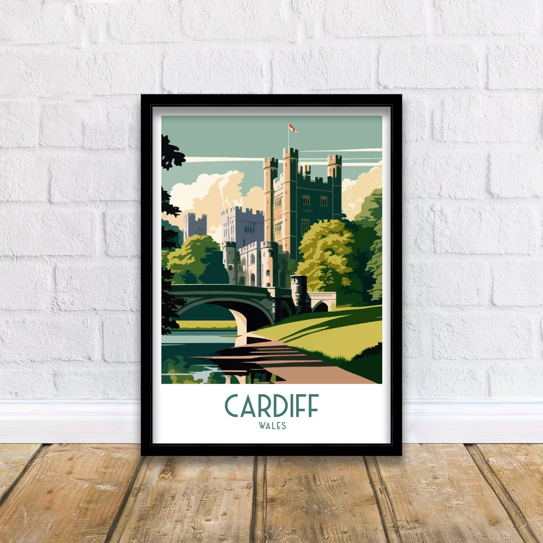 Cardiff Travel Poster