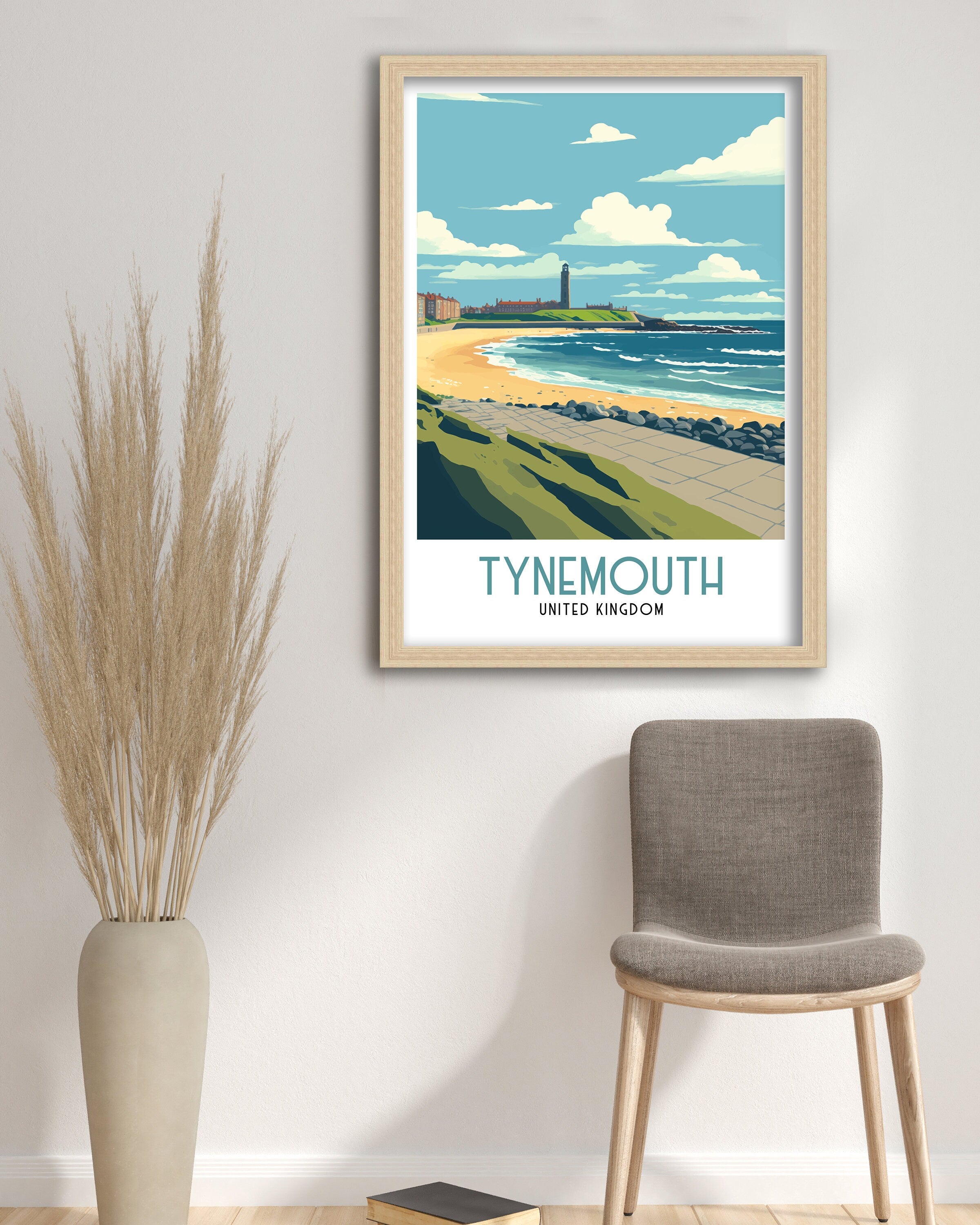 Tynemouth Travel Poster | North East Coastal Art Print