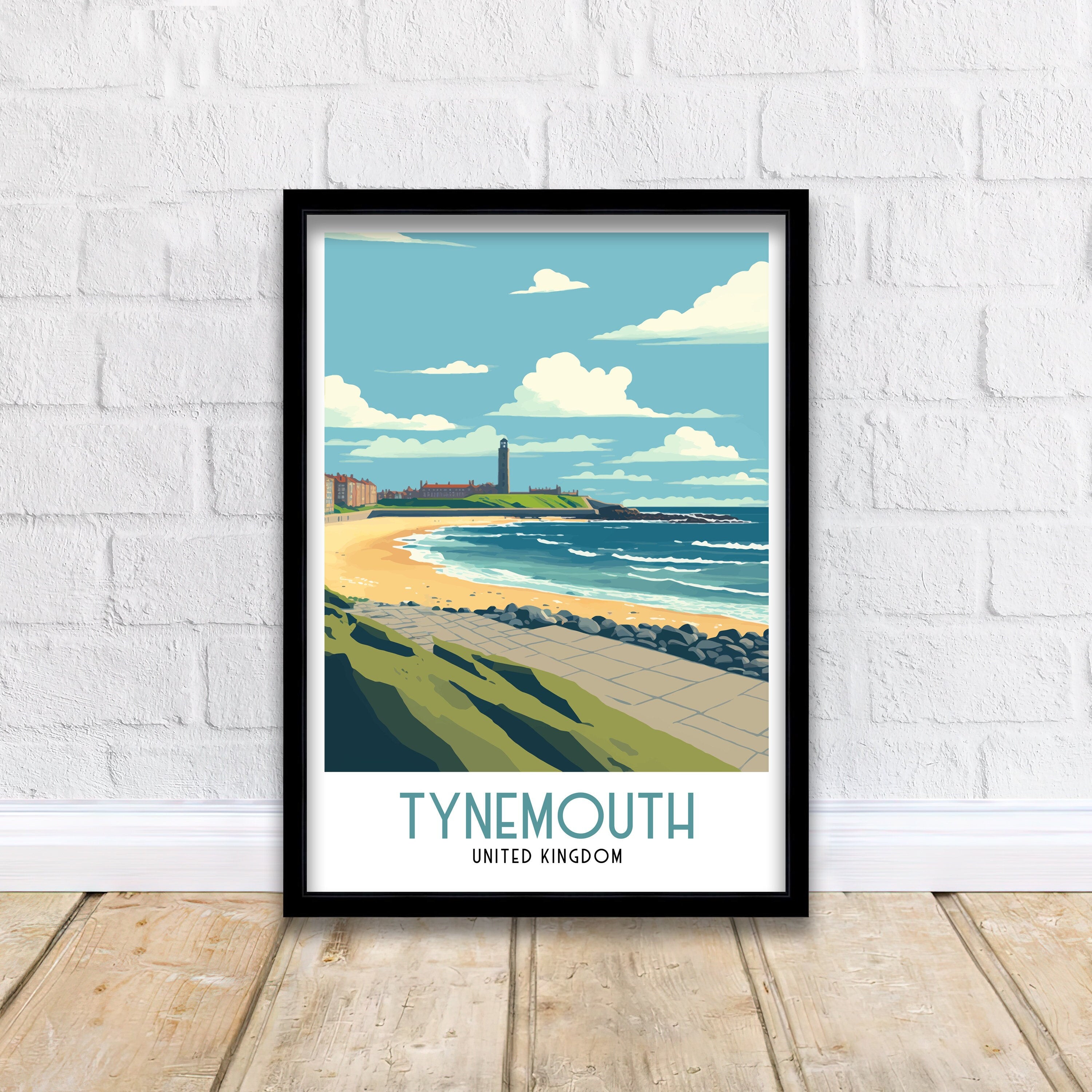 Tynemouth Travel Poster | North East Coastal Art Print