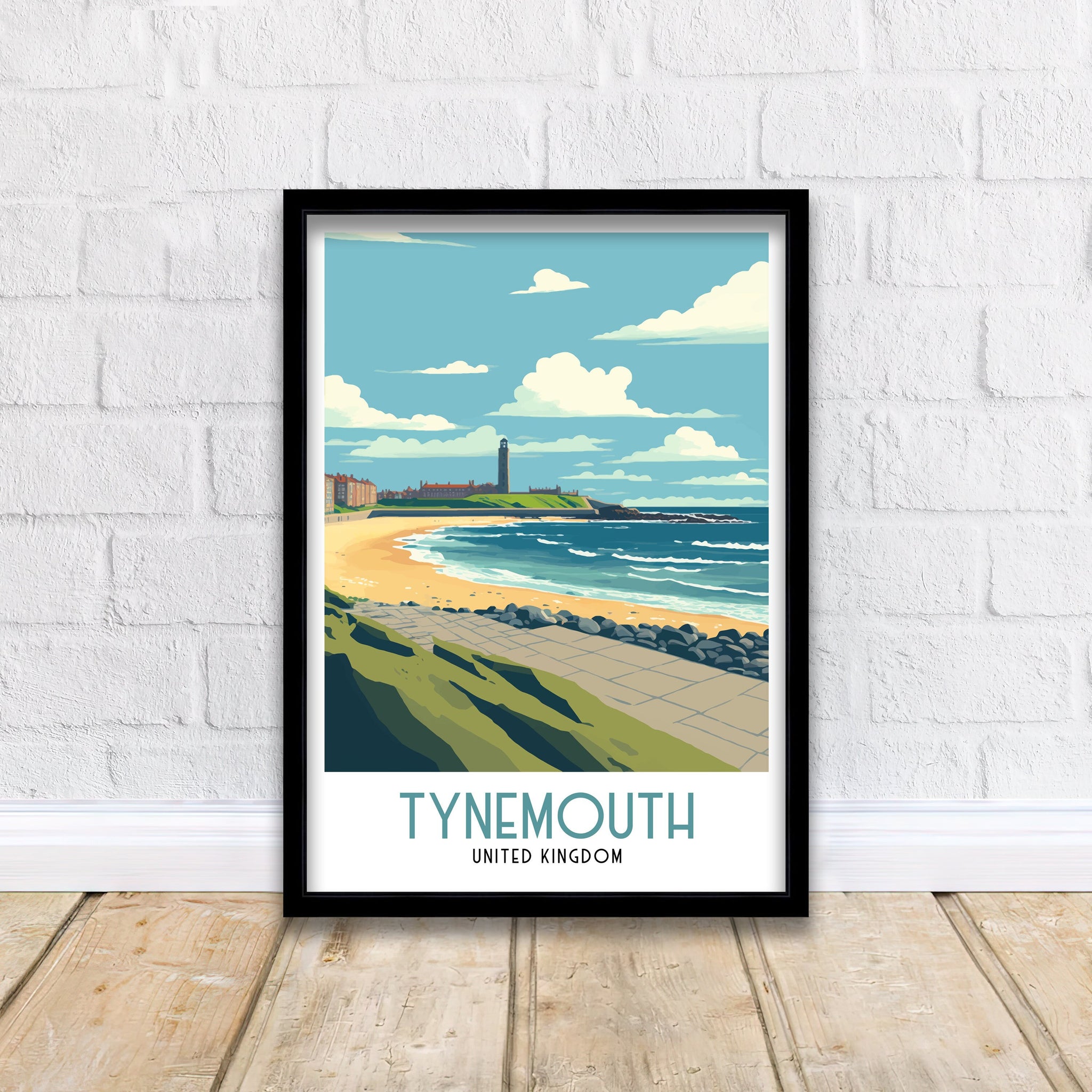 Tynemouth Travel Poster | North East Coastal Art Print