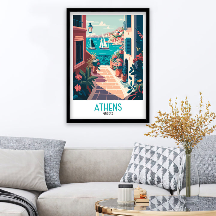 Athens Travel Poster