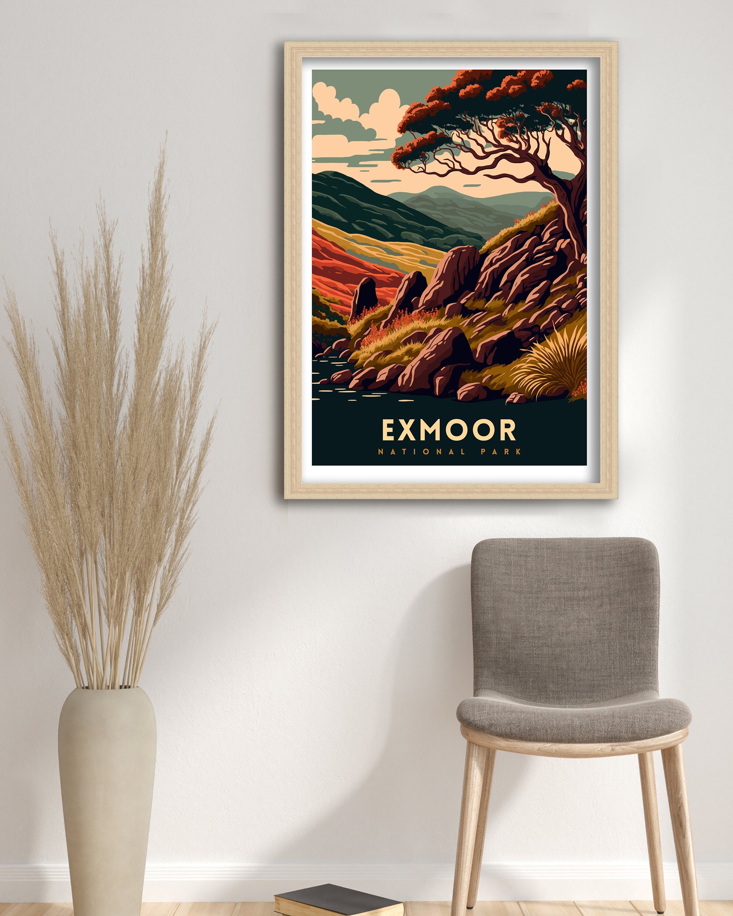 Exmoor National Park Art Print | UK Travel Poster