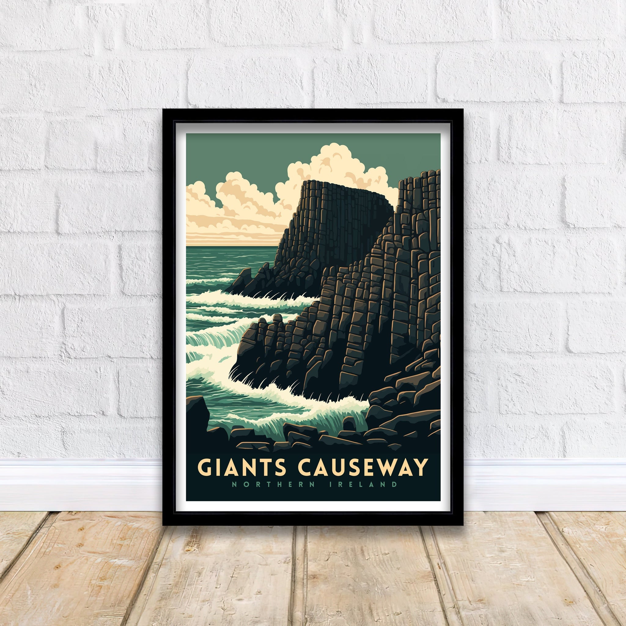 Giants Causeway Travel Poster | Northern Ireland Art Print