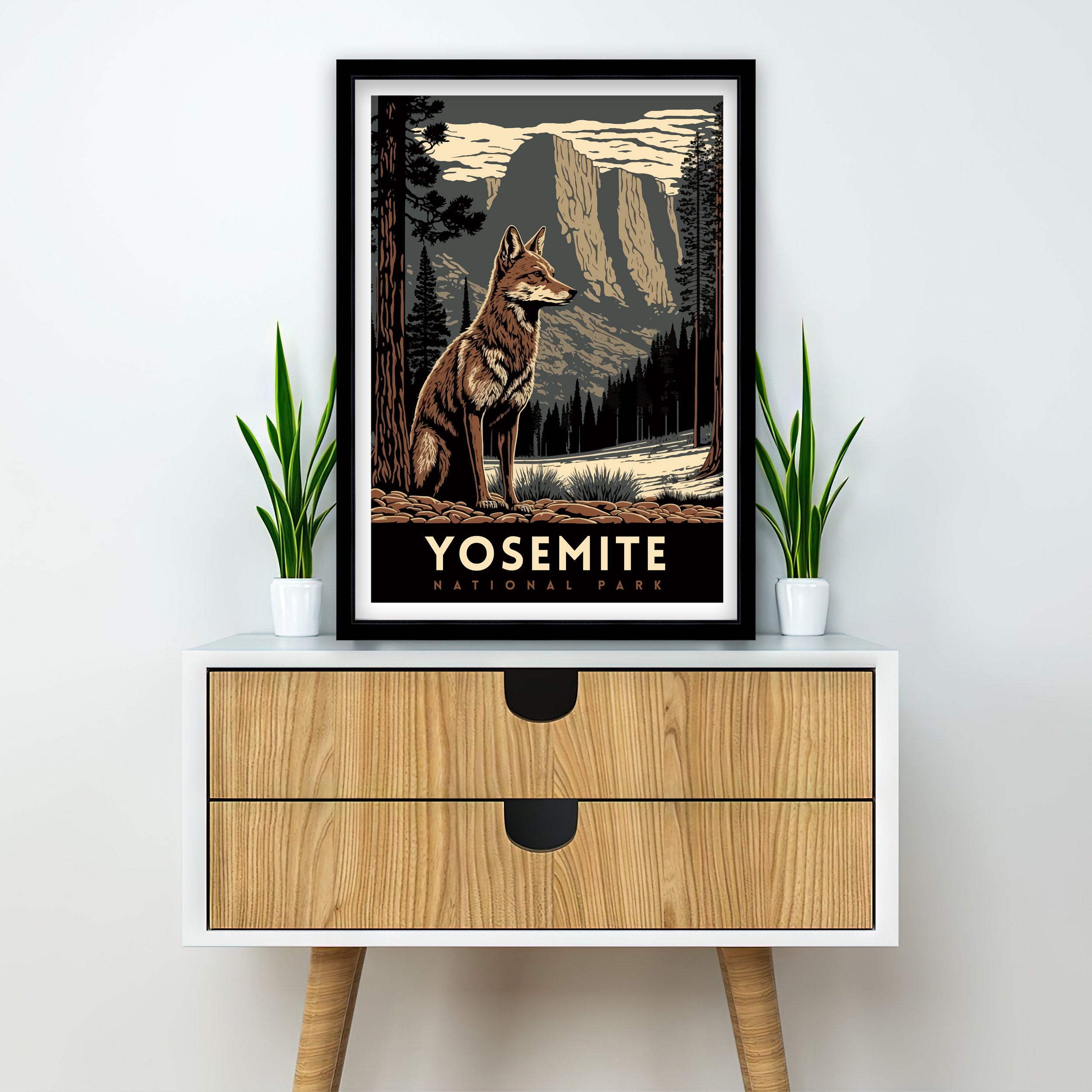 Yosemite National Park Art Print | Adventure Travel Poster