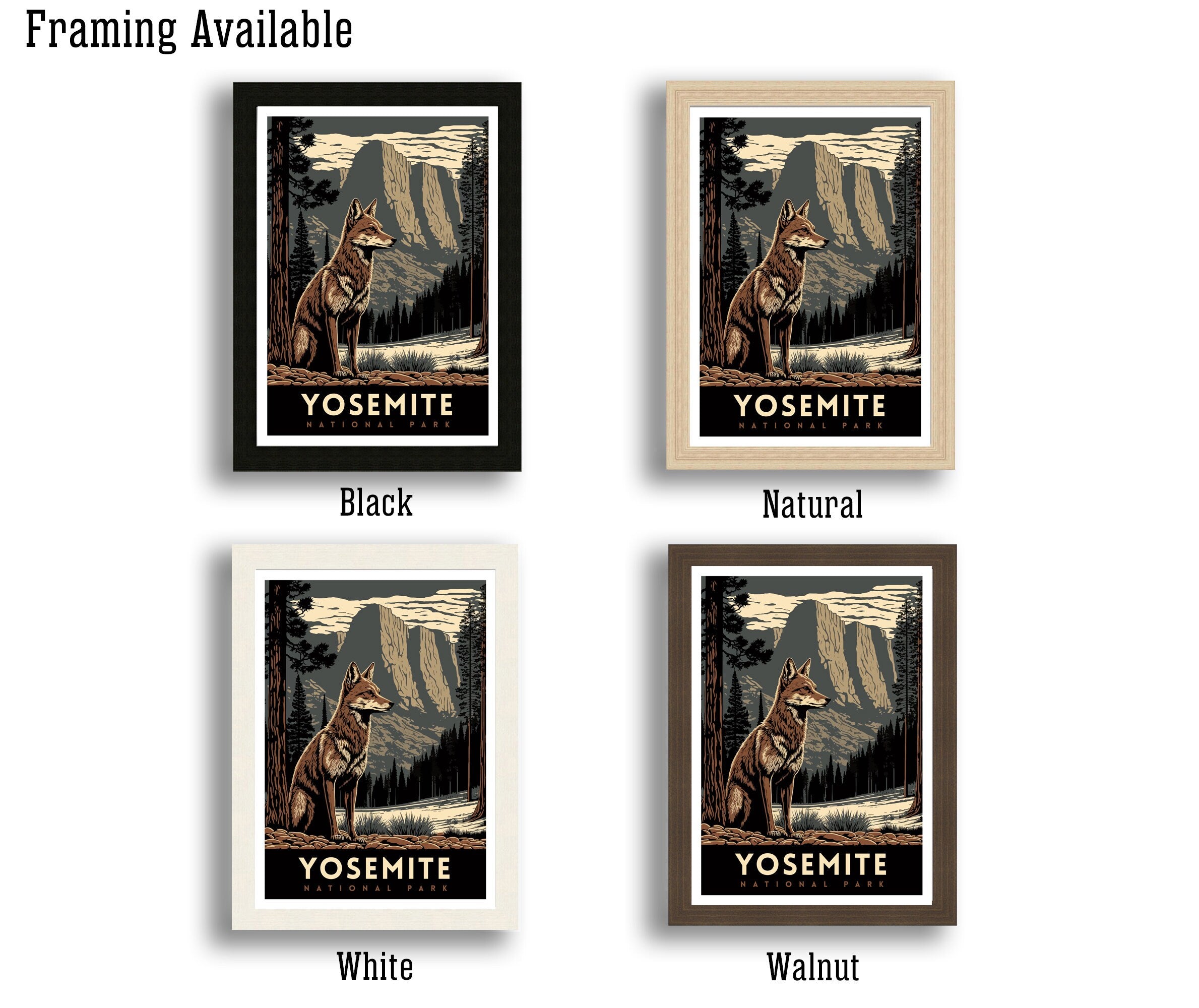 Yosemite National Park Art Print | Adventure Travel Poster