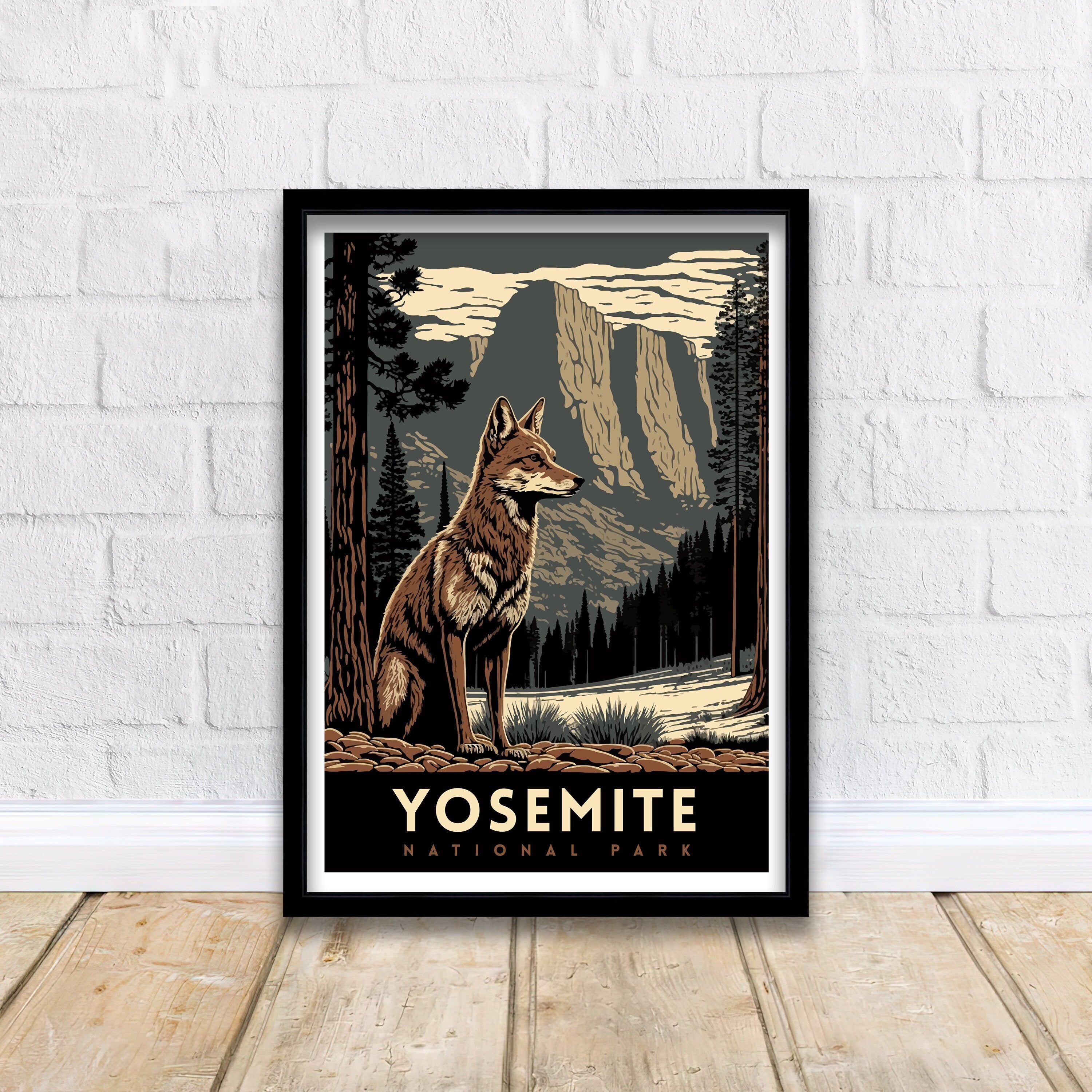 Yosemite National Park Art Print | Adventure Travel Poster