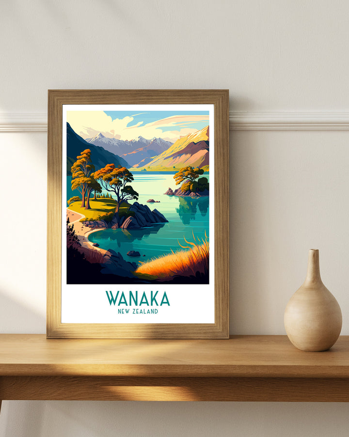 Wanaka Travel Poster Wanaka