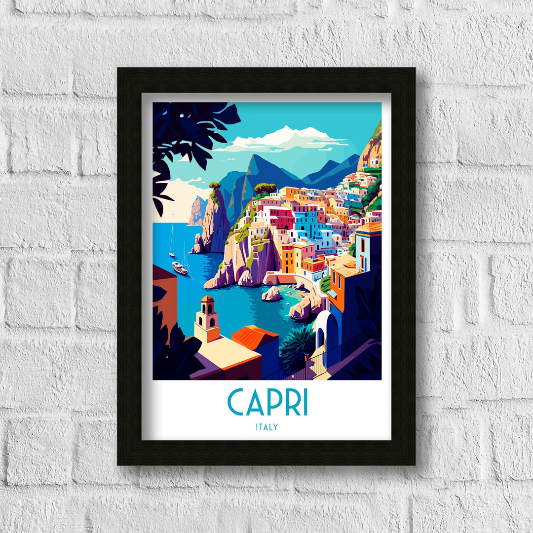 Capri Italy Travel Poster Capri