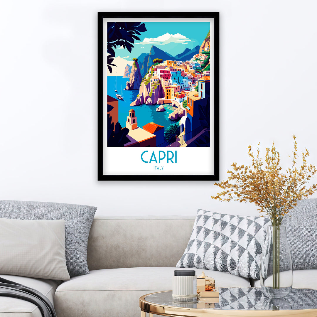 Capri Italy Travel Poster Capri