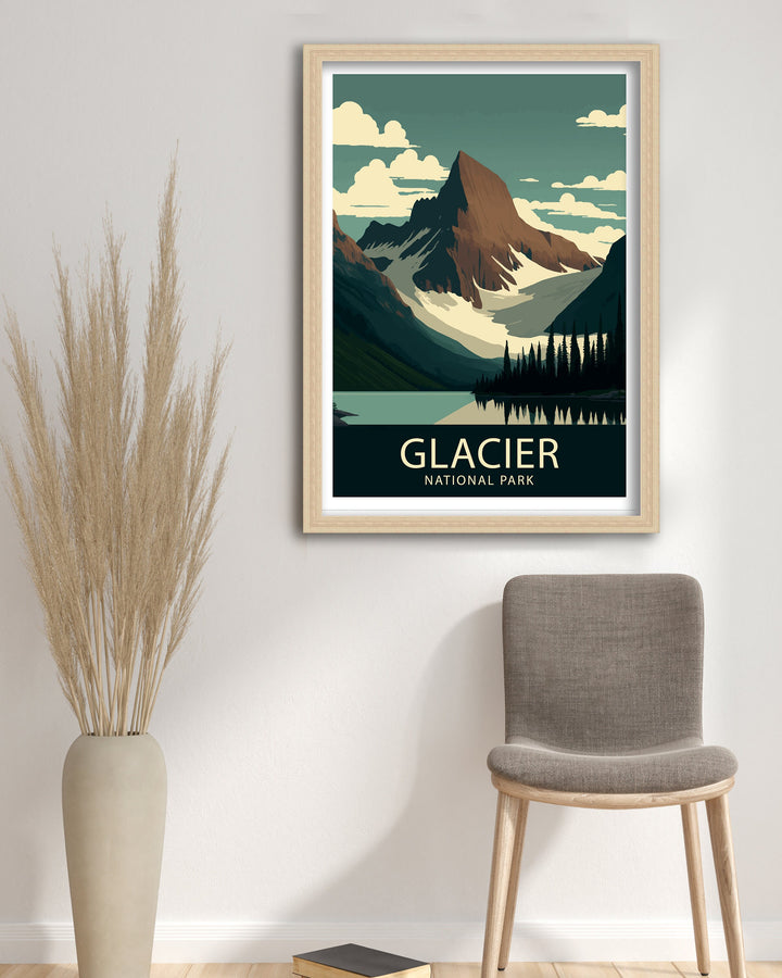 Glacier National Park Travel Poster