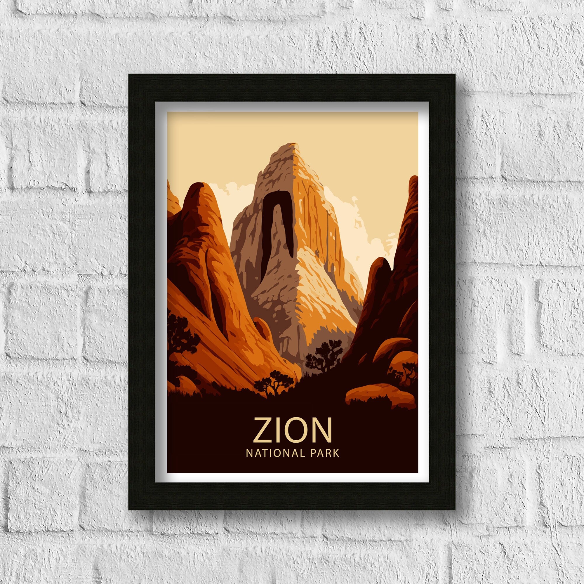Zion National Park Art Print | Adventure Travel Poster