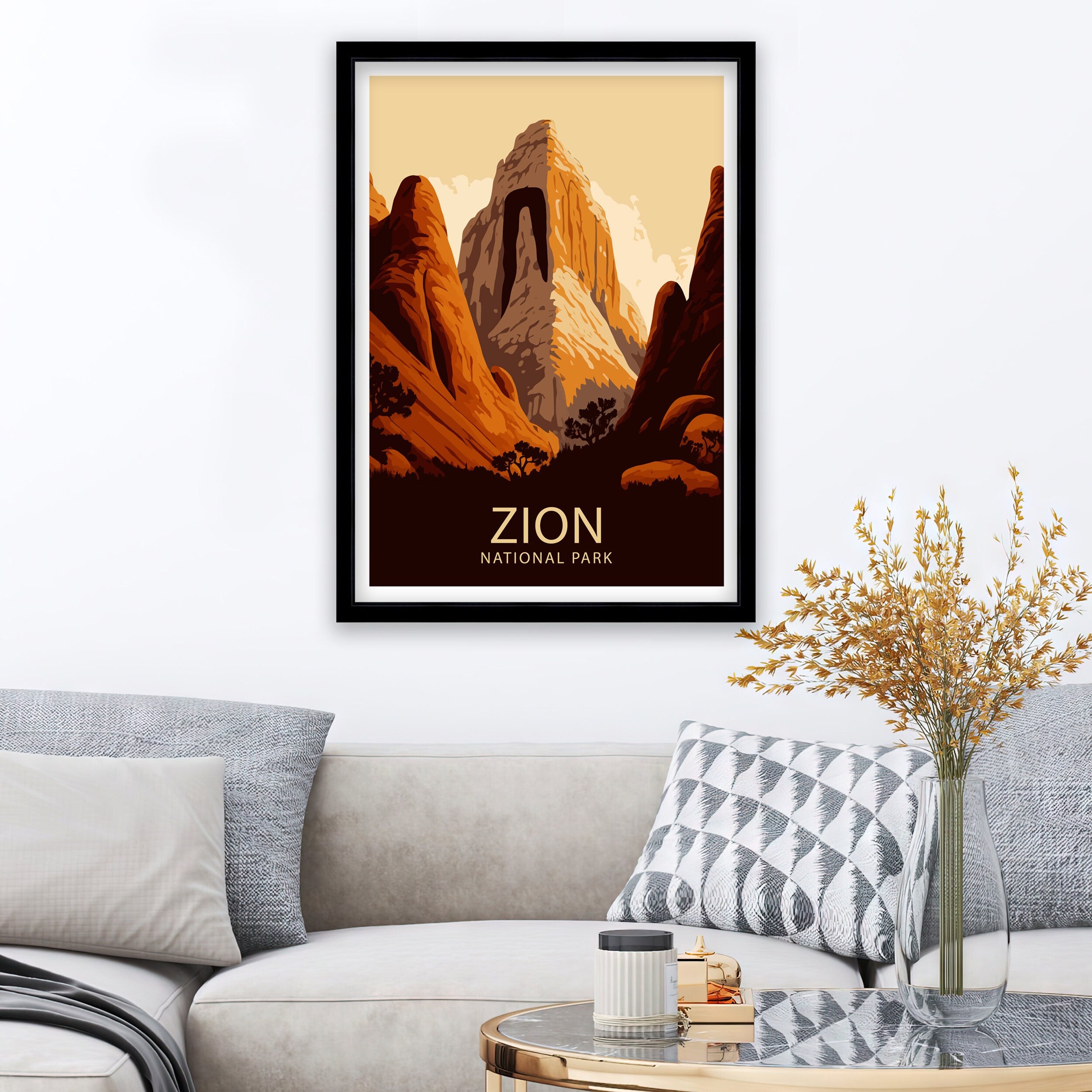 Zion National Park Art Print | Adventure Travel Poster