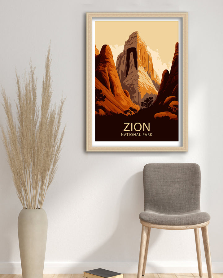 Zion National Park Art Poster