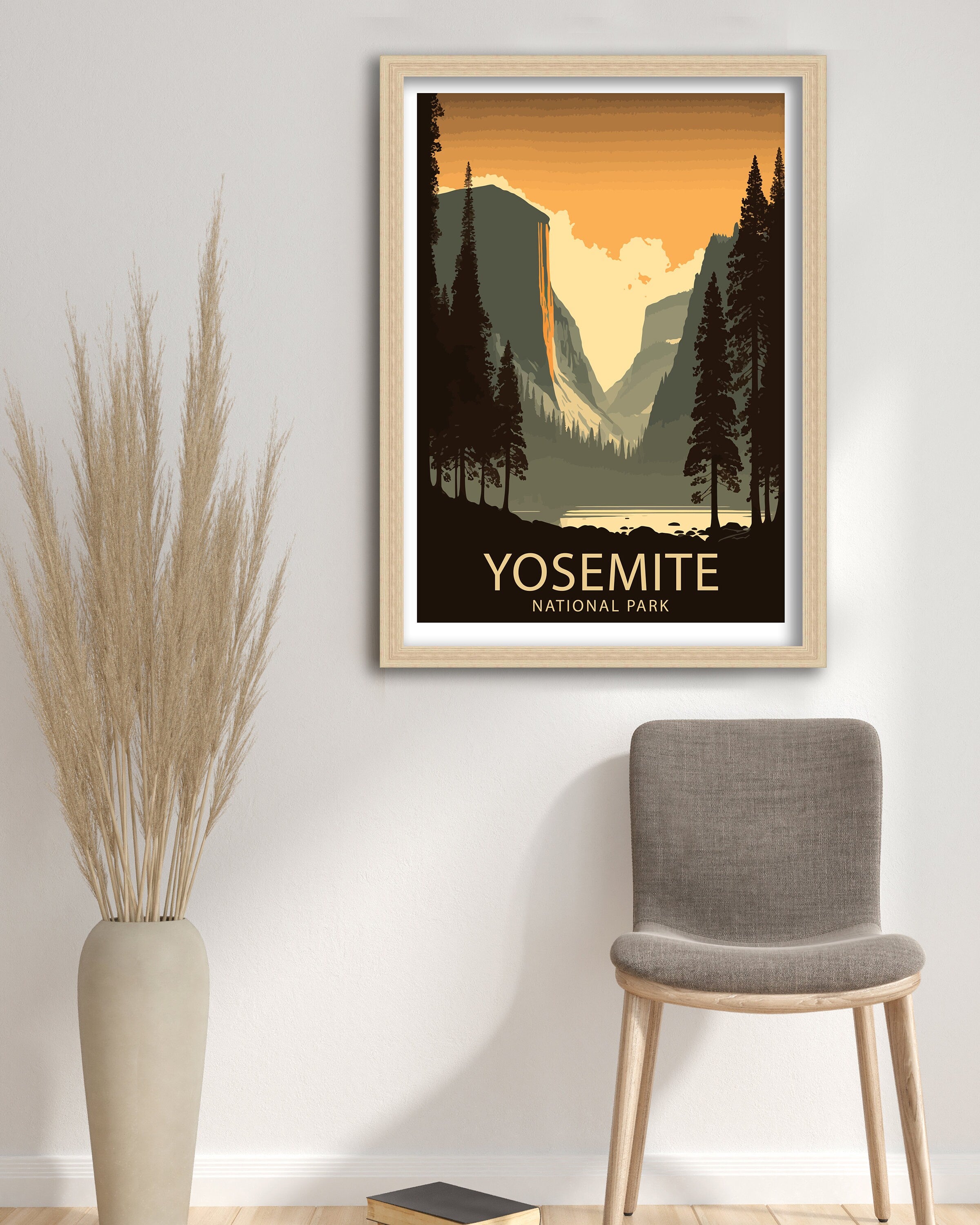 Yosemite National Park Print | Vintage Travel Poster Art