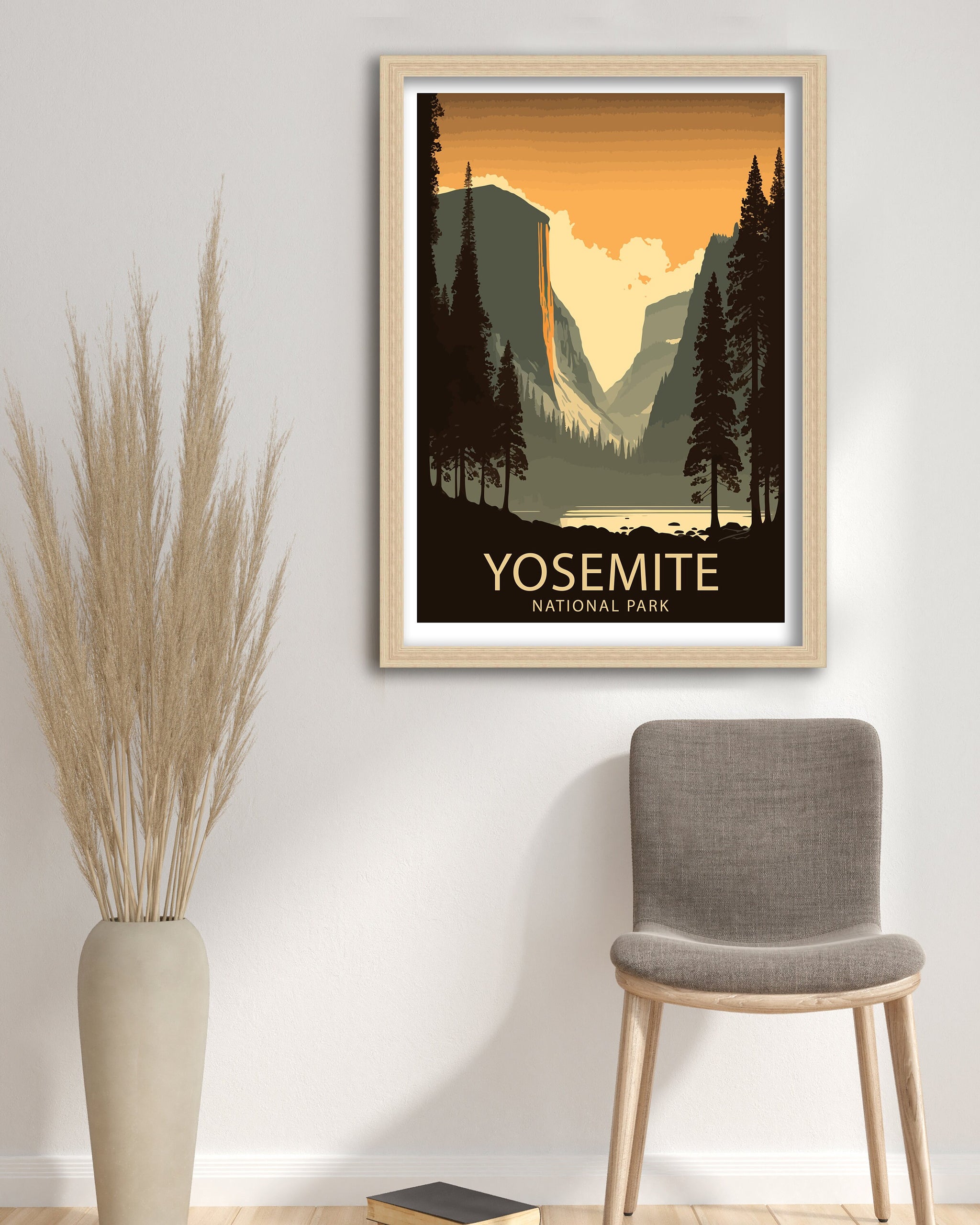 Yosemite National Park Print | Vintage Travel Poster Art
