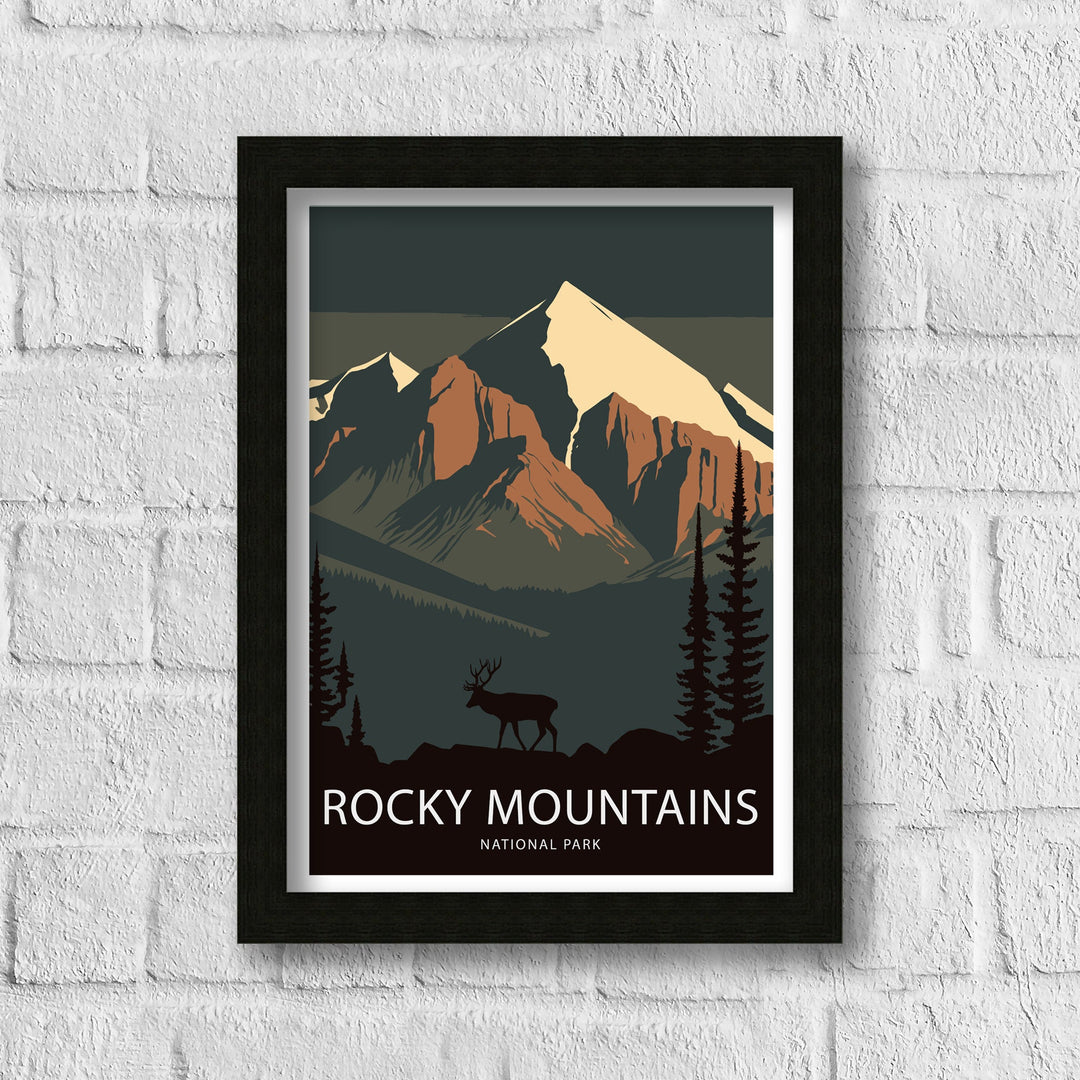 Rocky Mountains Travel Poster