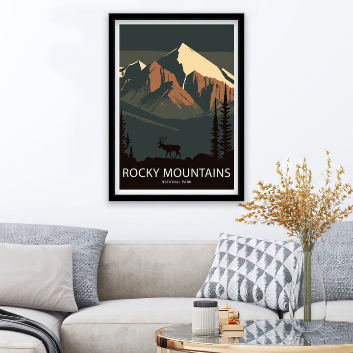 Rocky Mountains Travel Poster