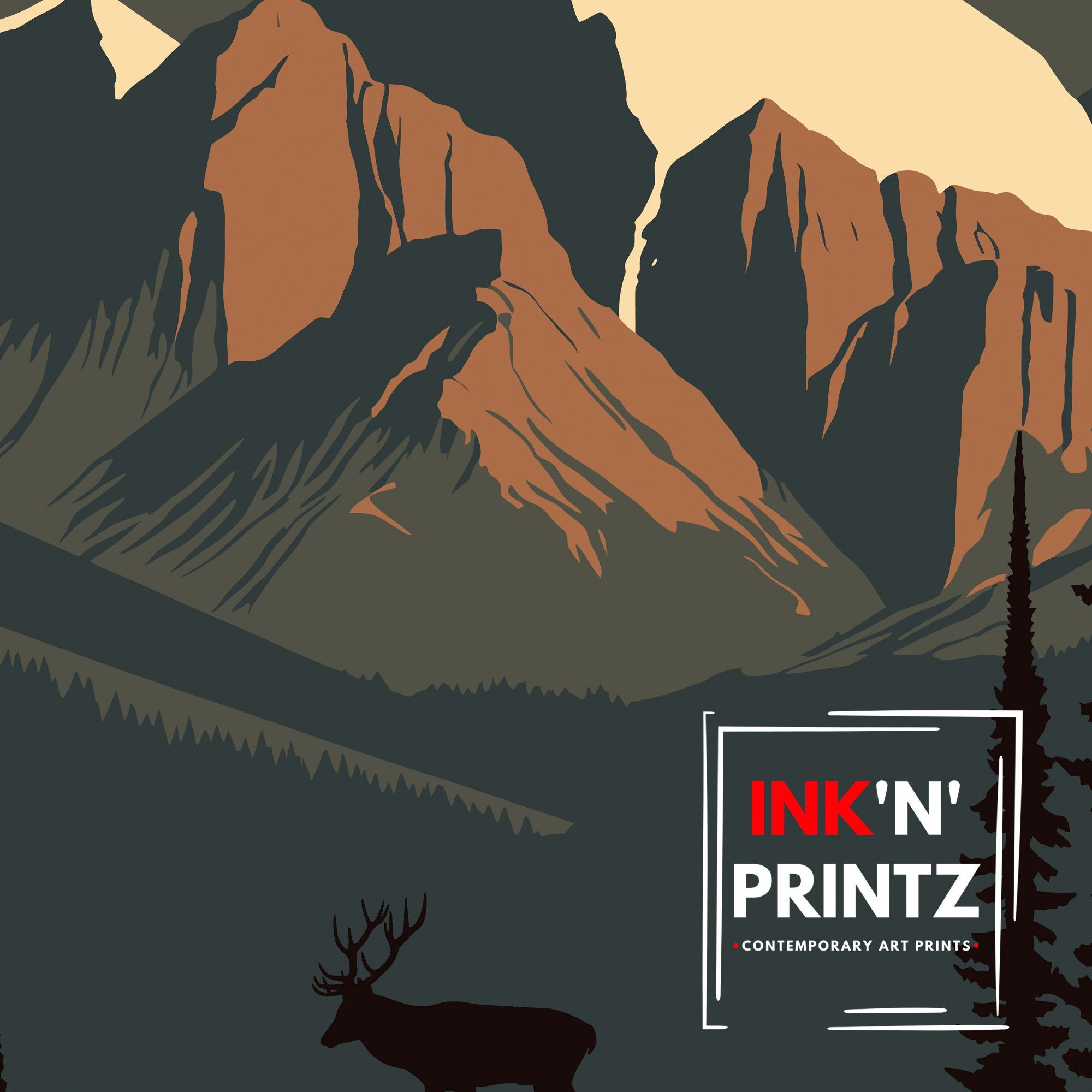 Rocky Mountains National Park Print | Colorado Travel Art