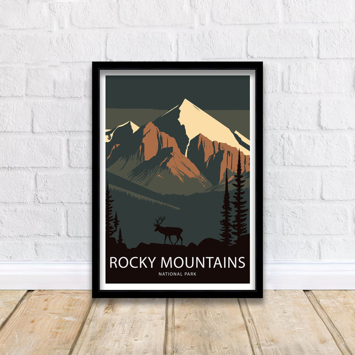 Rocky Mountains Travel Poster