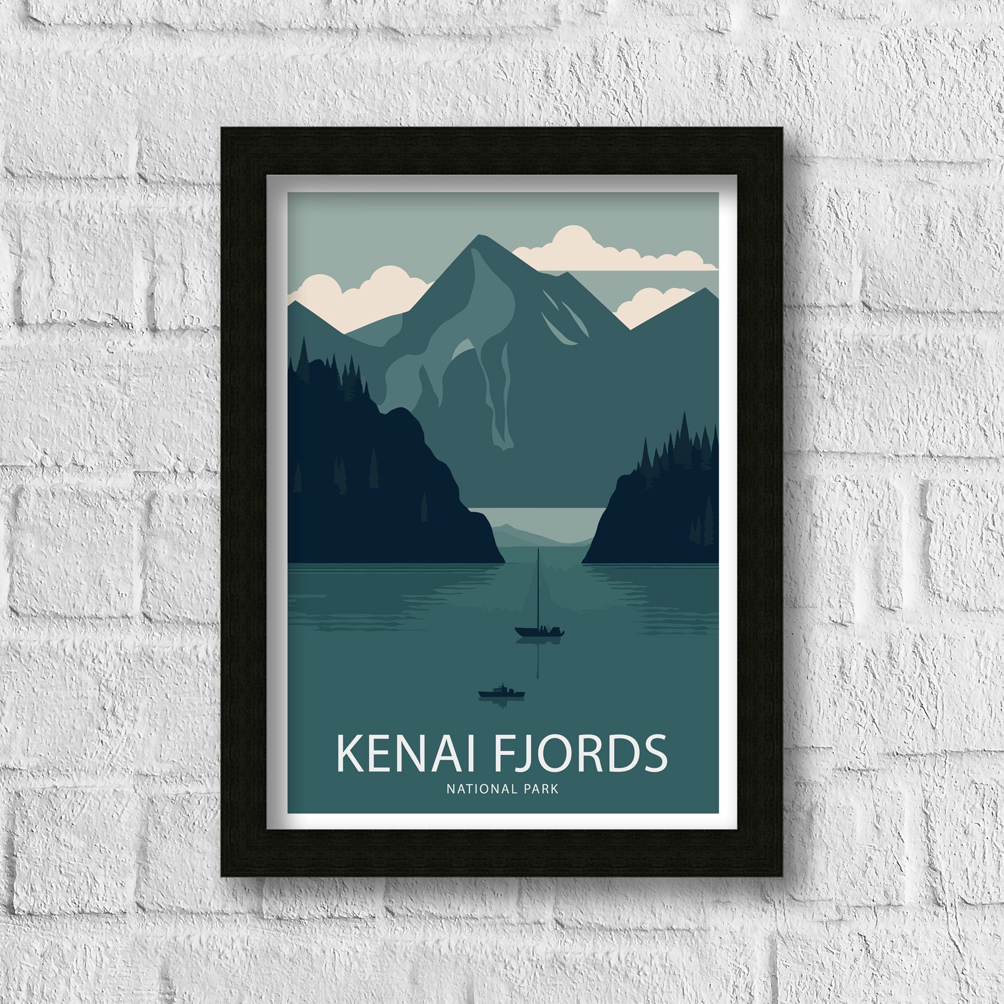 Kenai Fjords National Park Art Print | Alaska Landscape Poster