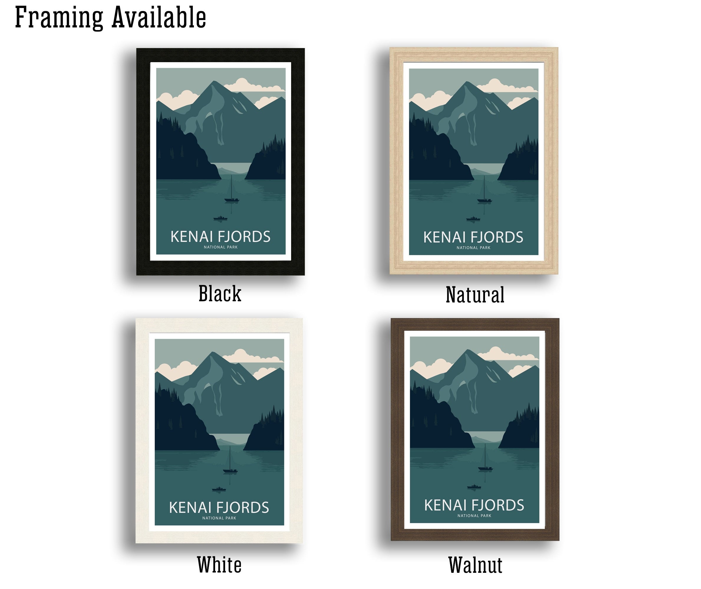 Kenai Fjords National Park Art Print | Alaska Landscape Poster