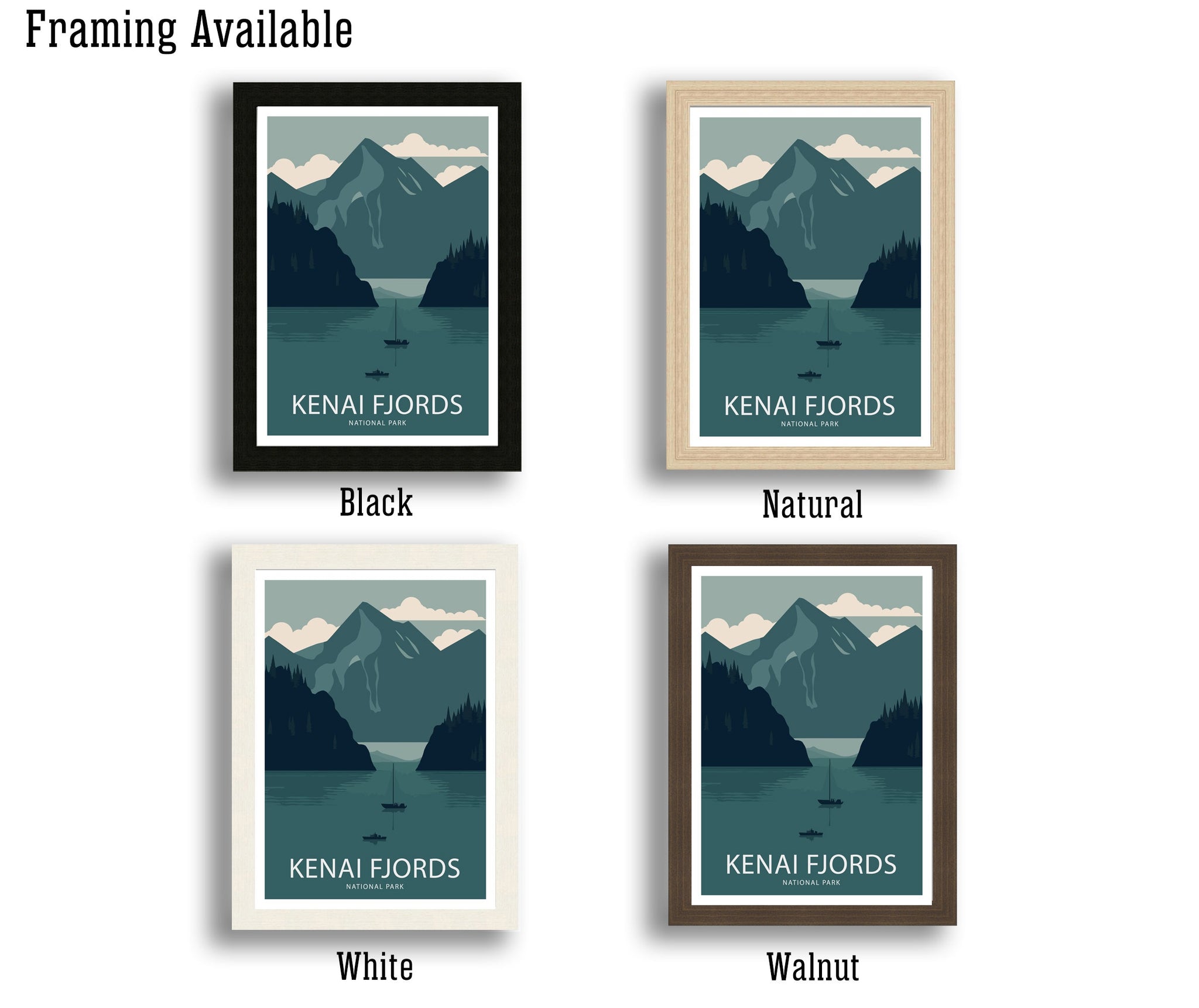 Kenai Fjords National Park Art Print | Alaska Landscape Poster