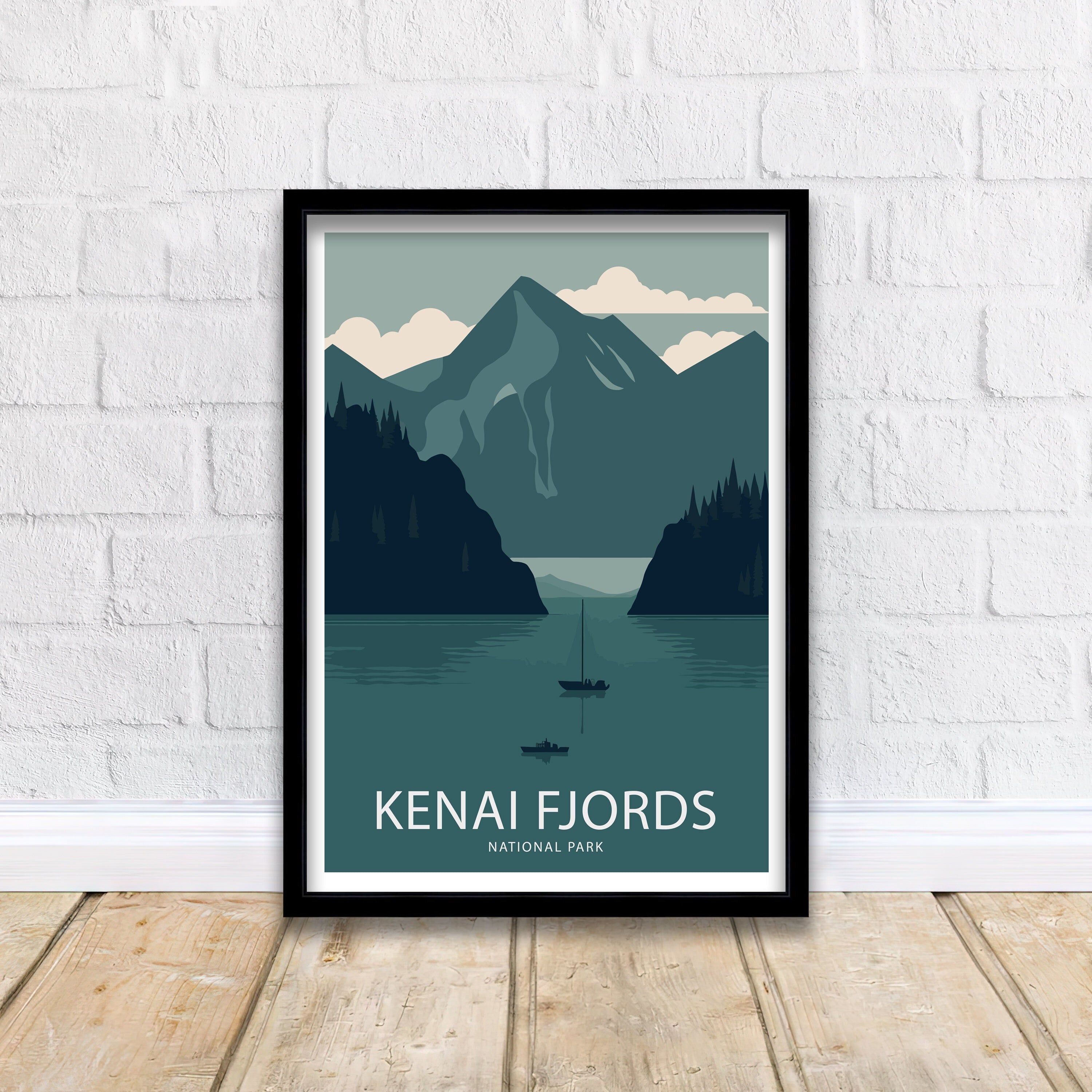 Kenai Fjords National Park Art Print | Alaska Landscape Poster