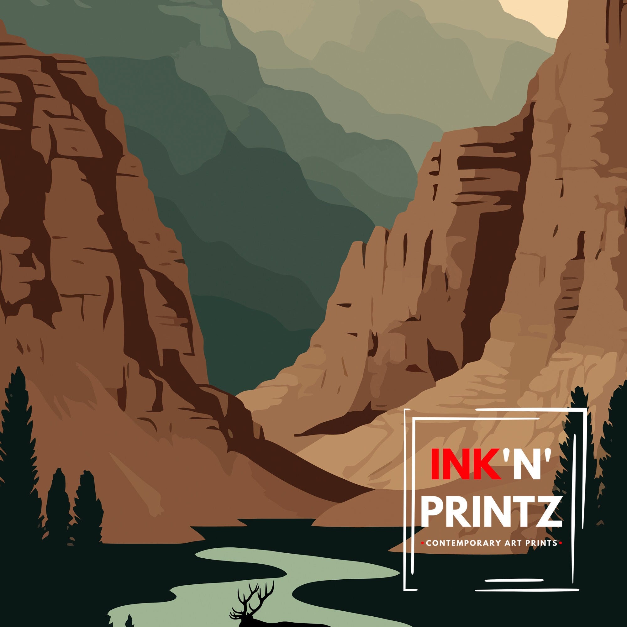 Grand Canyon National Park Travel Poster | Arizona Wall Art