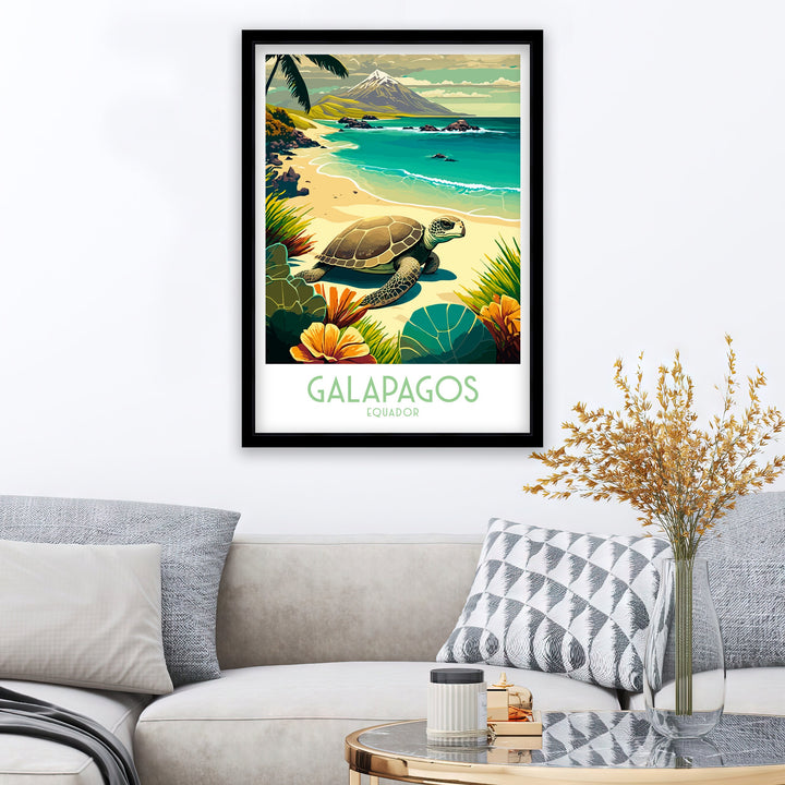 Galapagos Islands Travel Poster