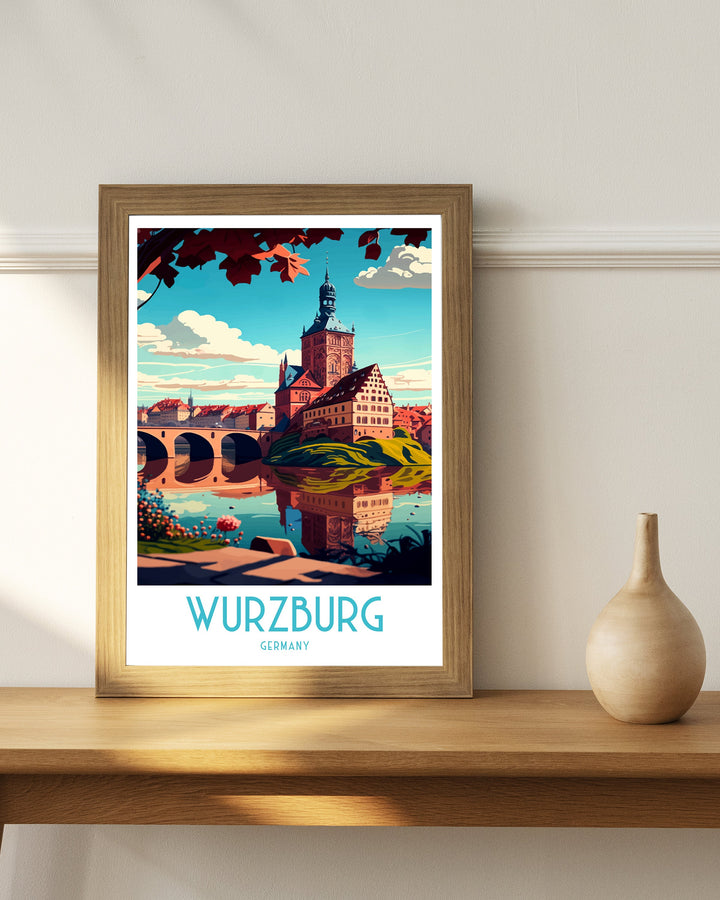 Wurzburg Travel Poster Wurzburg