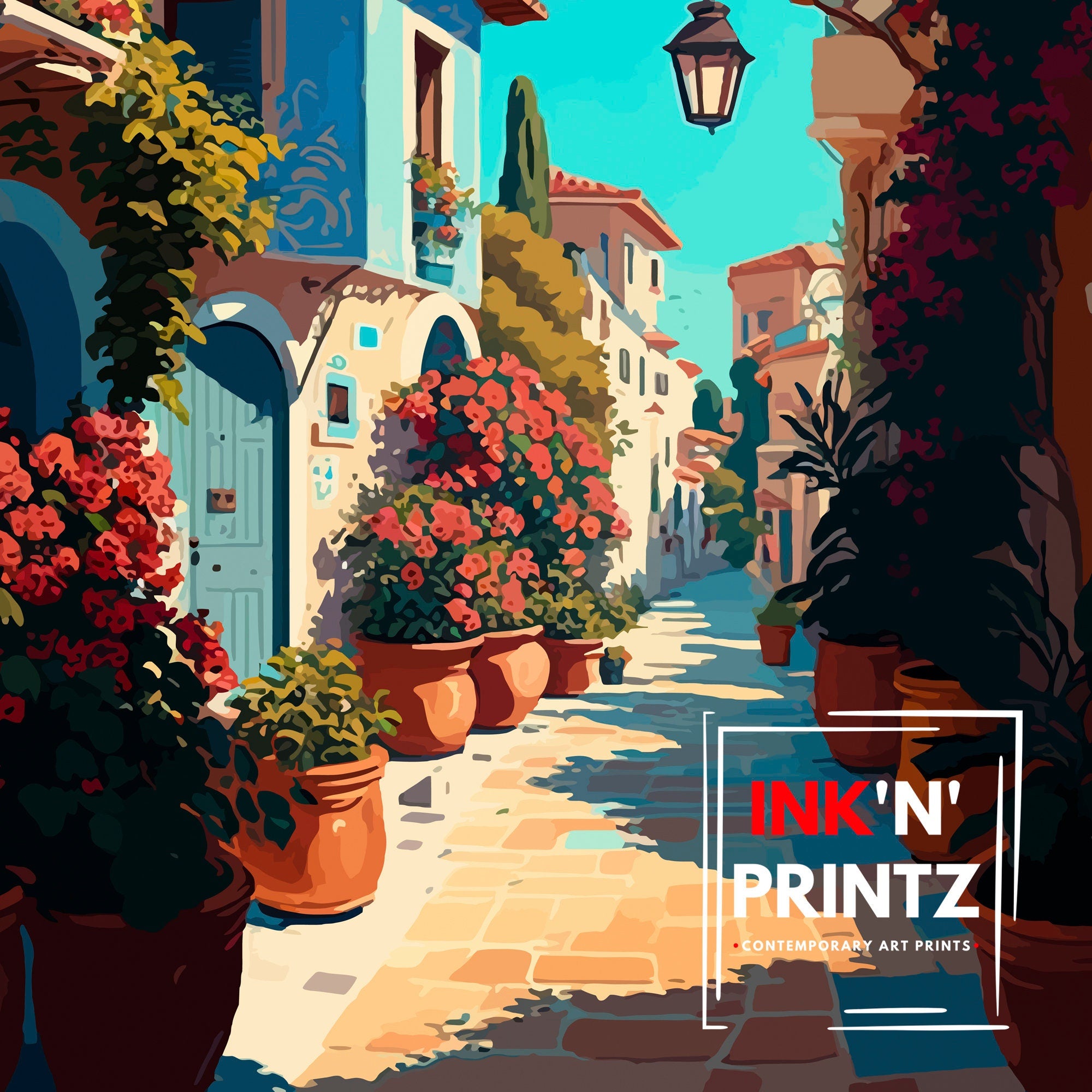 Antalya Turkey Travel Poster, Turquoise Coast Art Print