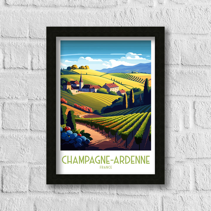 Champagne Ardenne Travel Poster Champagne Ardenne